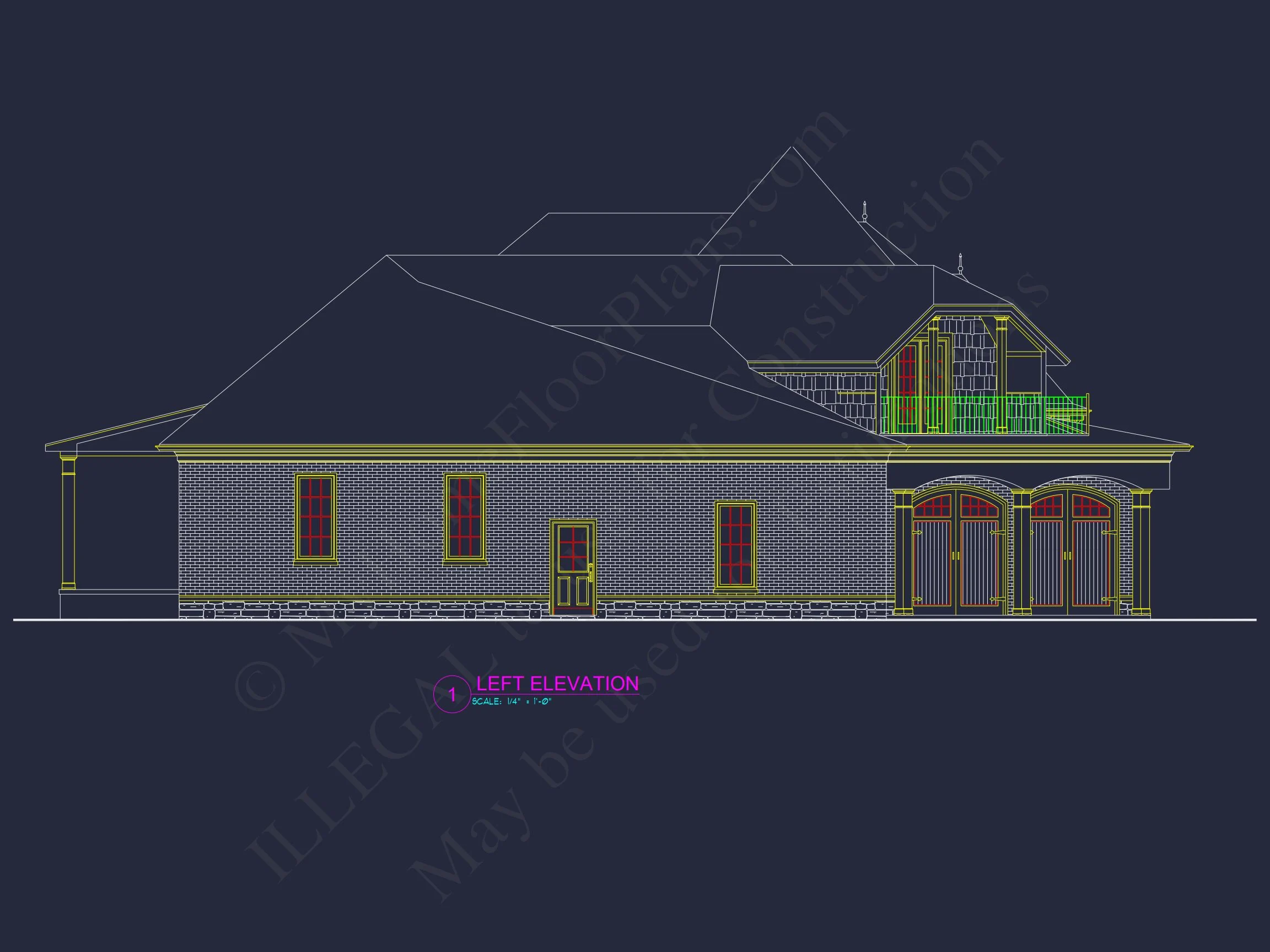9-1684 HOUSE PLAN - French Country House Plan - 2 Story, 3 Bed, 3 Bath Blueprint Design 5 French Country house Plan - 2 Story, 3 Bed, 3 Bath Blueprint Design