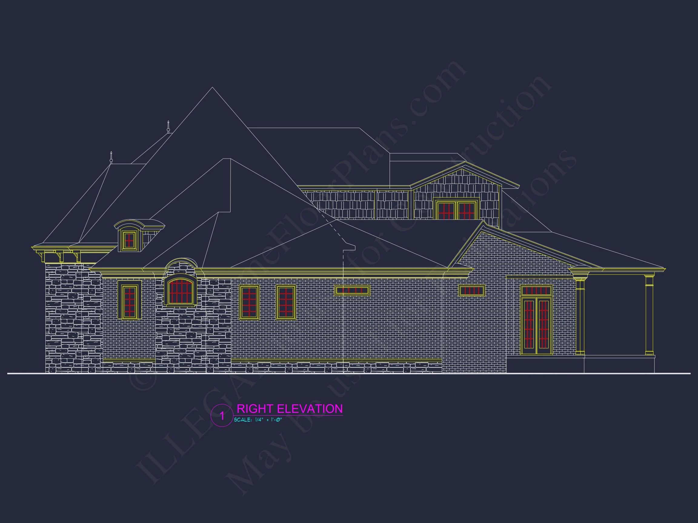 9-1684 HOUSE PLAN - French Country House Plan - 2 Story, 3 Bed, 3 Bath Blueprint Design 4 French Country house Plan - 2 Story, 3 Bed, 3 Bath Blueprint Design