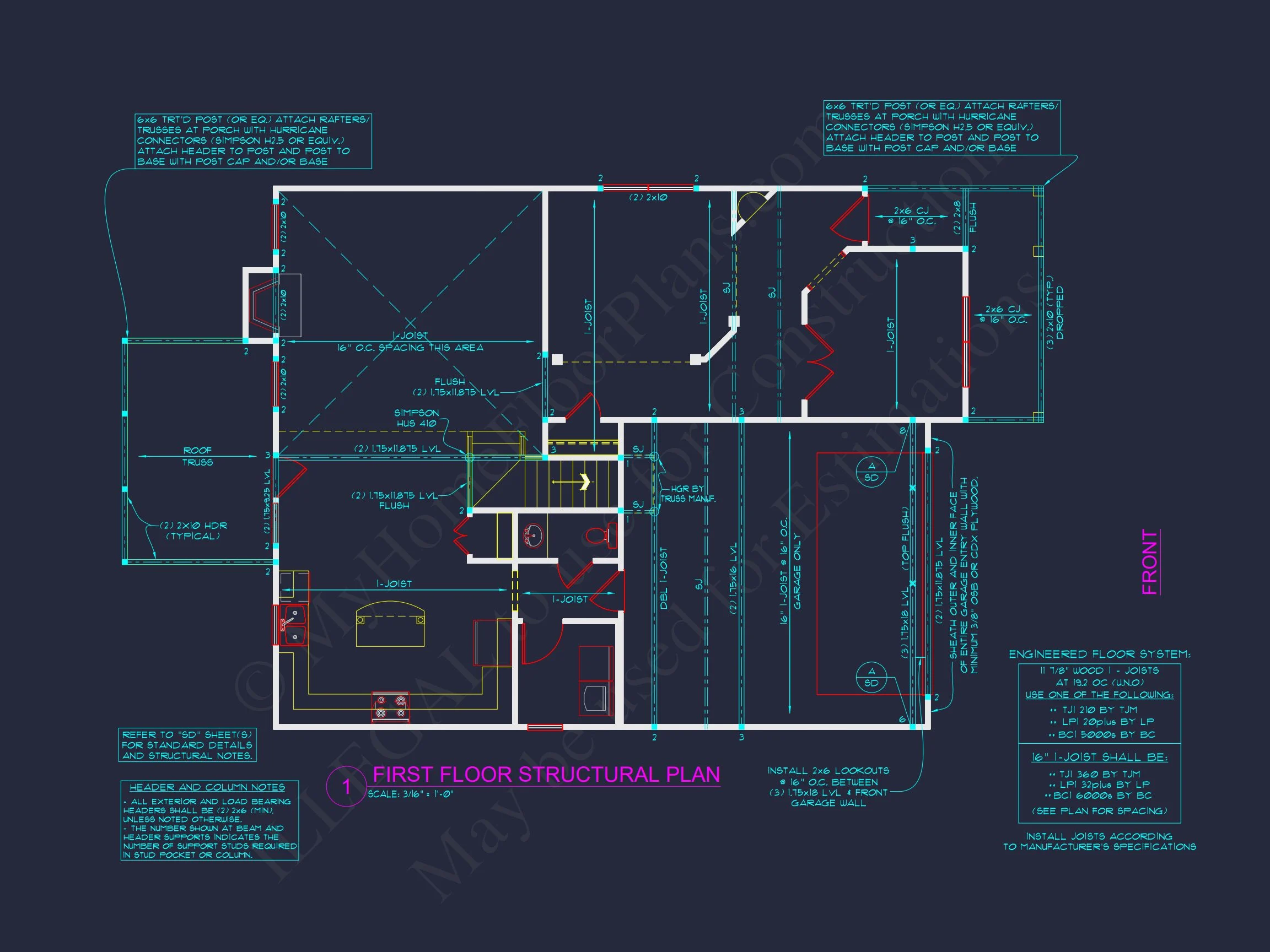 9-1650 HOUSE PLAN - Modern Craftsman House Plan with Detailed Floor Plans and CAD Designs 8 Modern Craftsman house Plan with Detailed Floor Plans and CAD Designs