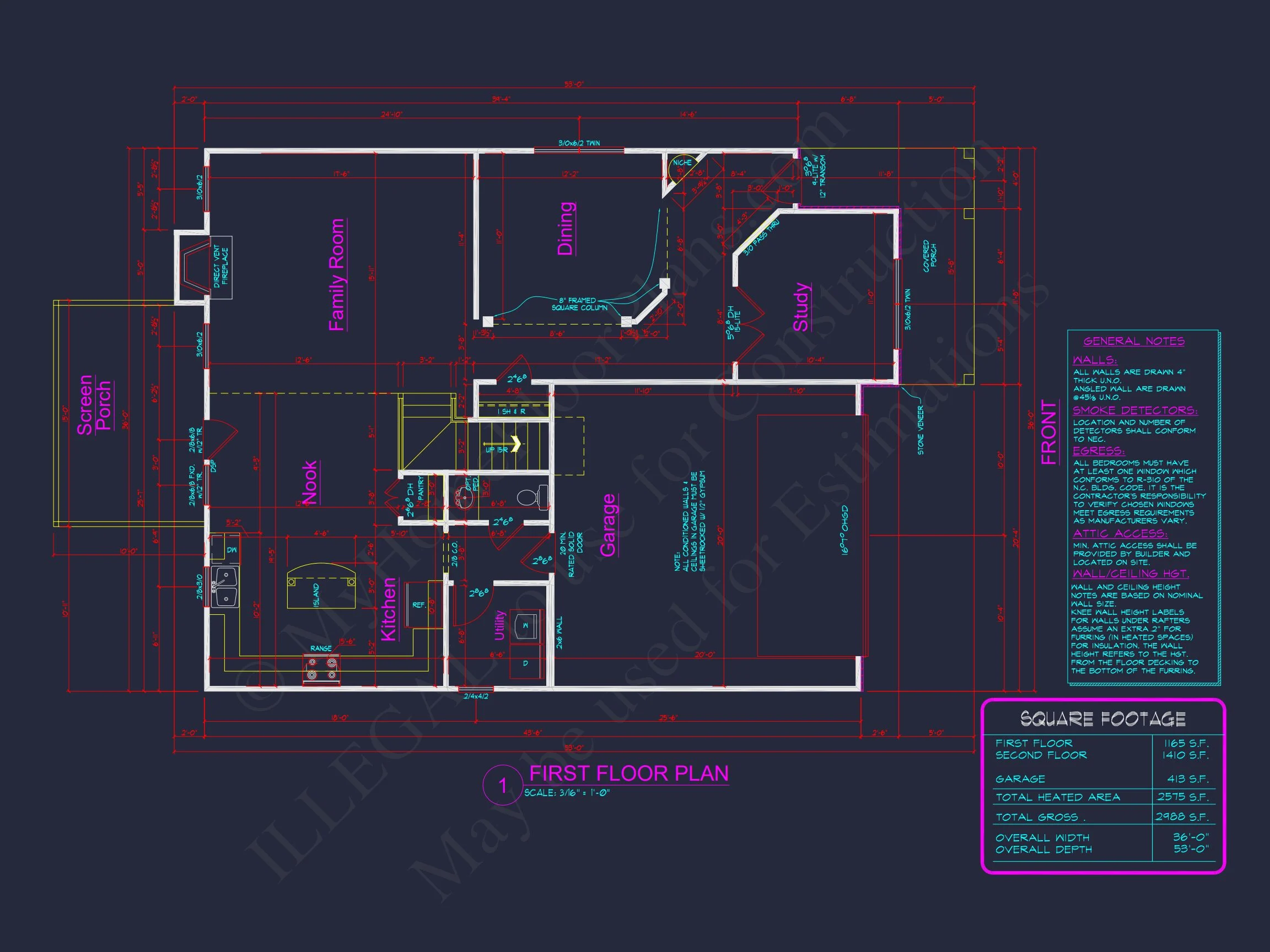 9-1650 HOUSE PLAN - Modern Craftsman House Plan with Detailed Floor Plans and CAD Designs 5 Modern Craftsman house Plan with Detailed Floor Plans and CAD Designs