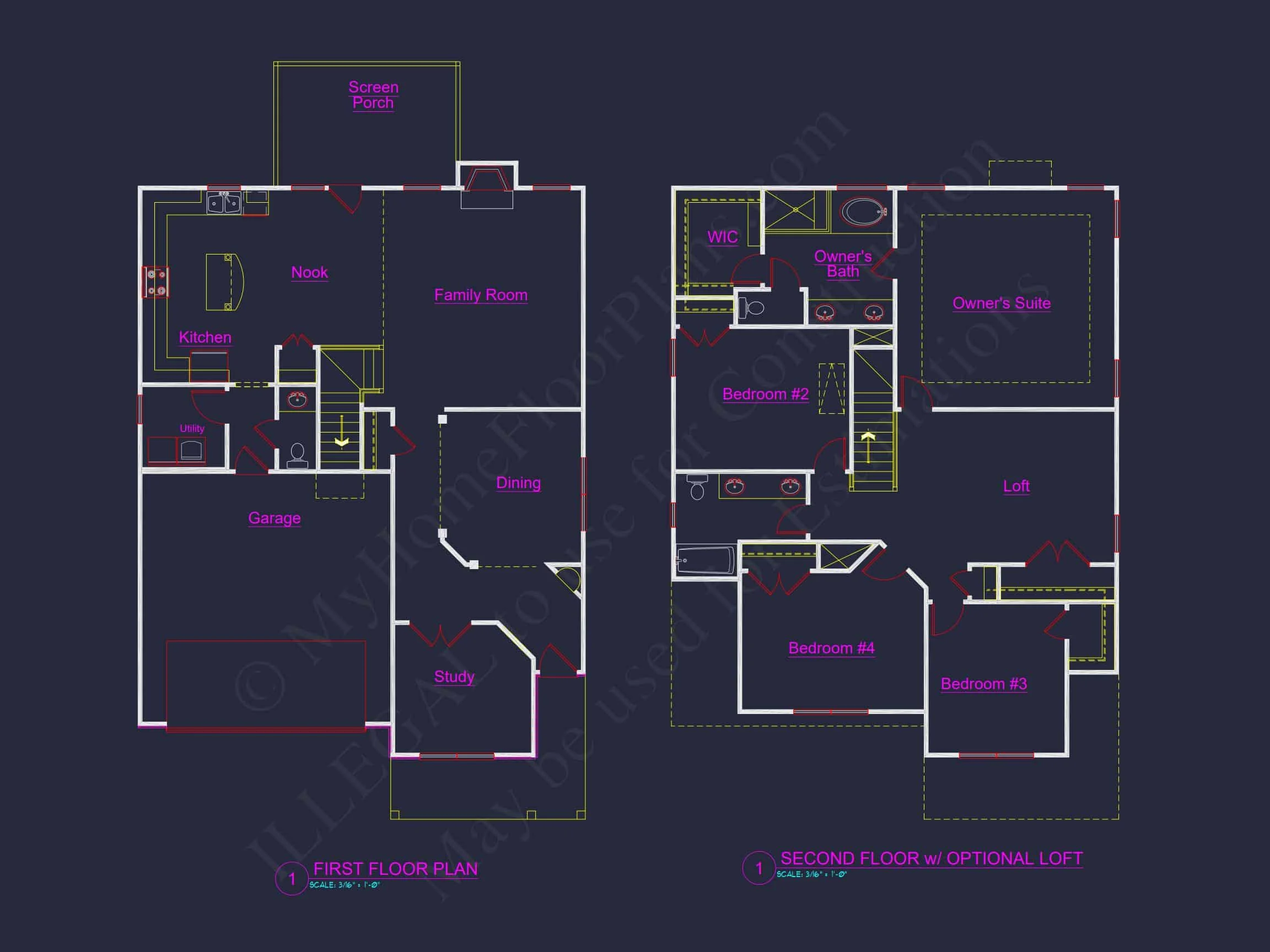 9-1650 HOUSE PLAN - Modern Craftsman House Plan with Detailed Floor Plans and CAD Designs 4 Modern Craftsman house Plan with Detailed Floor Plans and CAD Designs