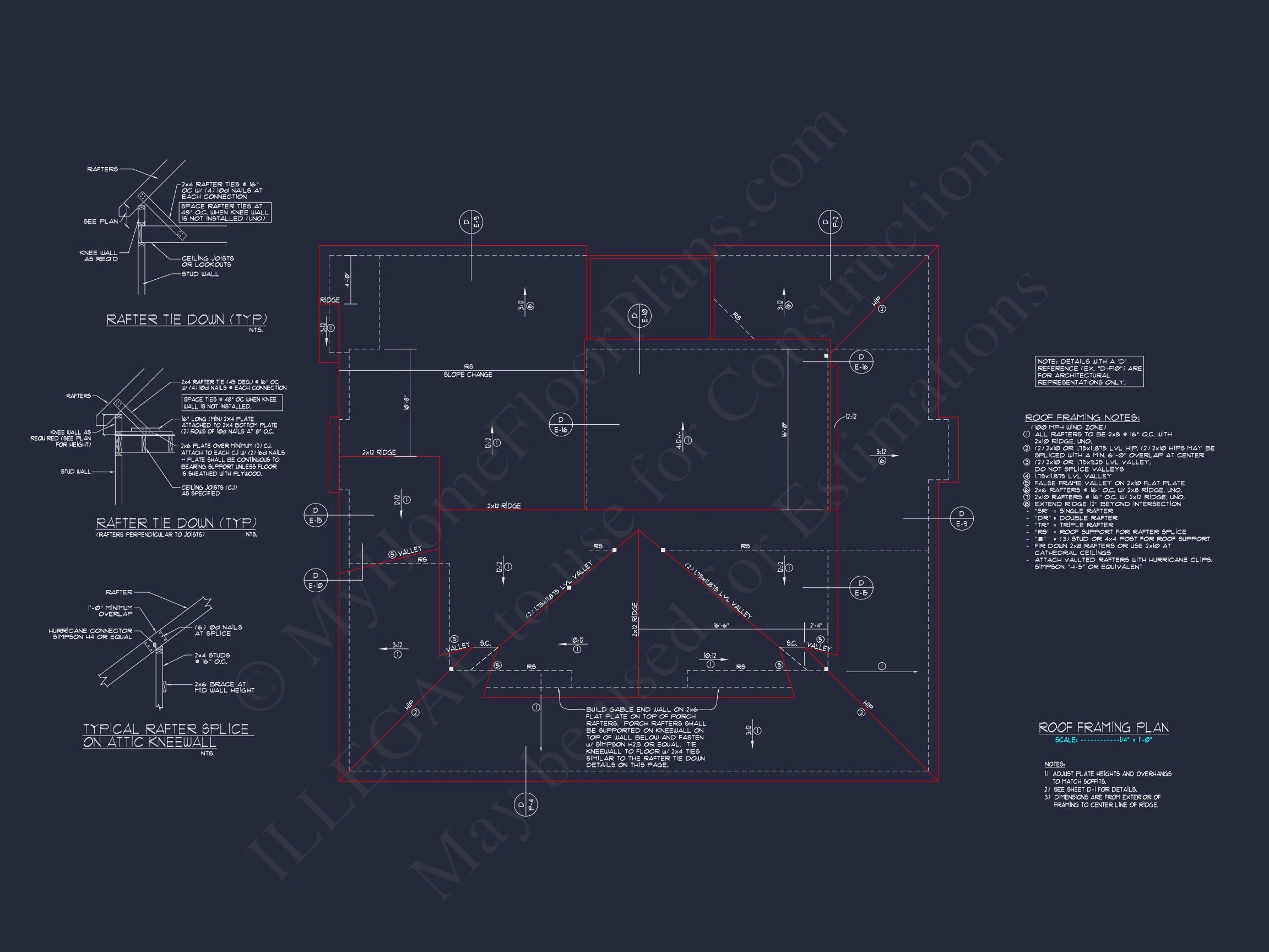 9-1213 HOUSE PLAN - Craftsman House Plan with 2 Floors & Detailed CAD Designs 13 Craftsman house Plan with 2 Floors & Detailed CAD Designs