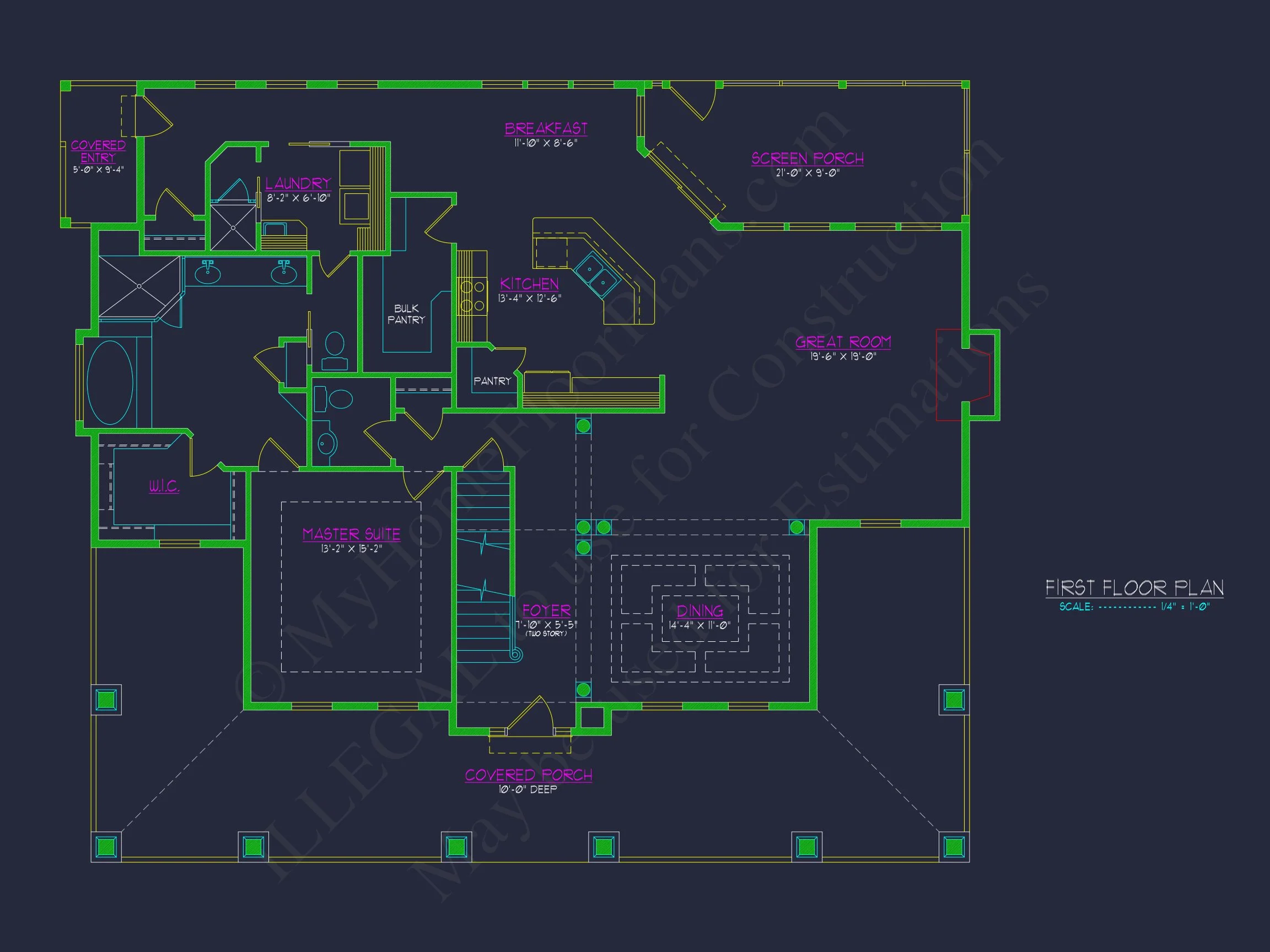 9-1213 HOUSE PLAN - Craftsman House Plan with 2 Floors & Detailed CAD Designs 5 Craftsman house Plan with 2 Floors & Detailed CAD Designs