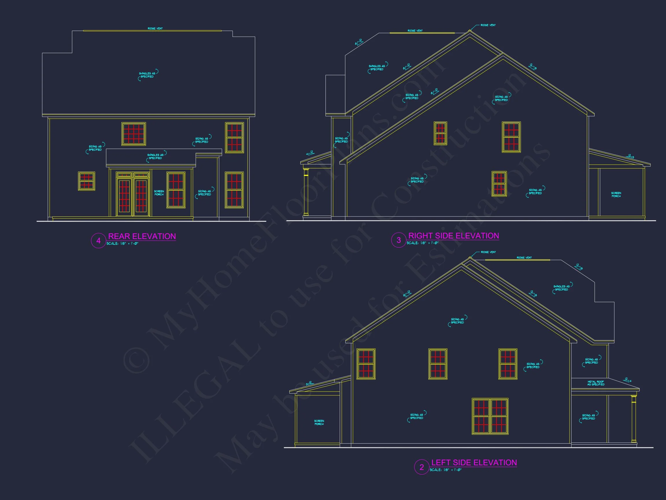 9-1202E HOUSE PLAN - Customizable House Plan with CAD Designs and Blueprint 2 Customizable house Plan with CAD Designs and Blueprint