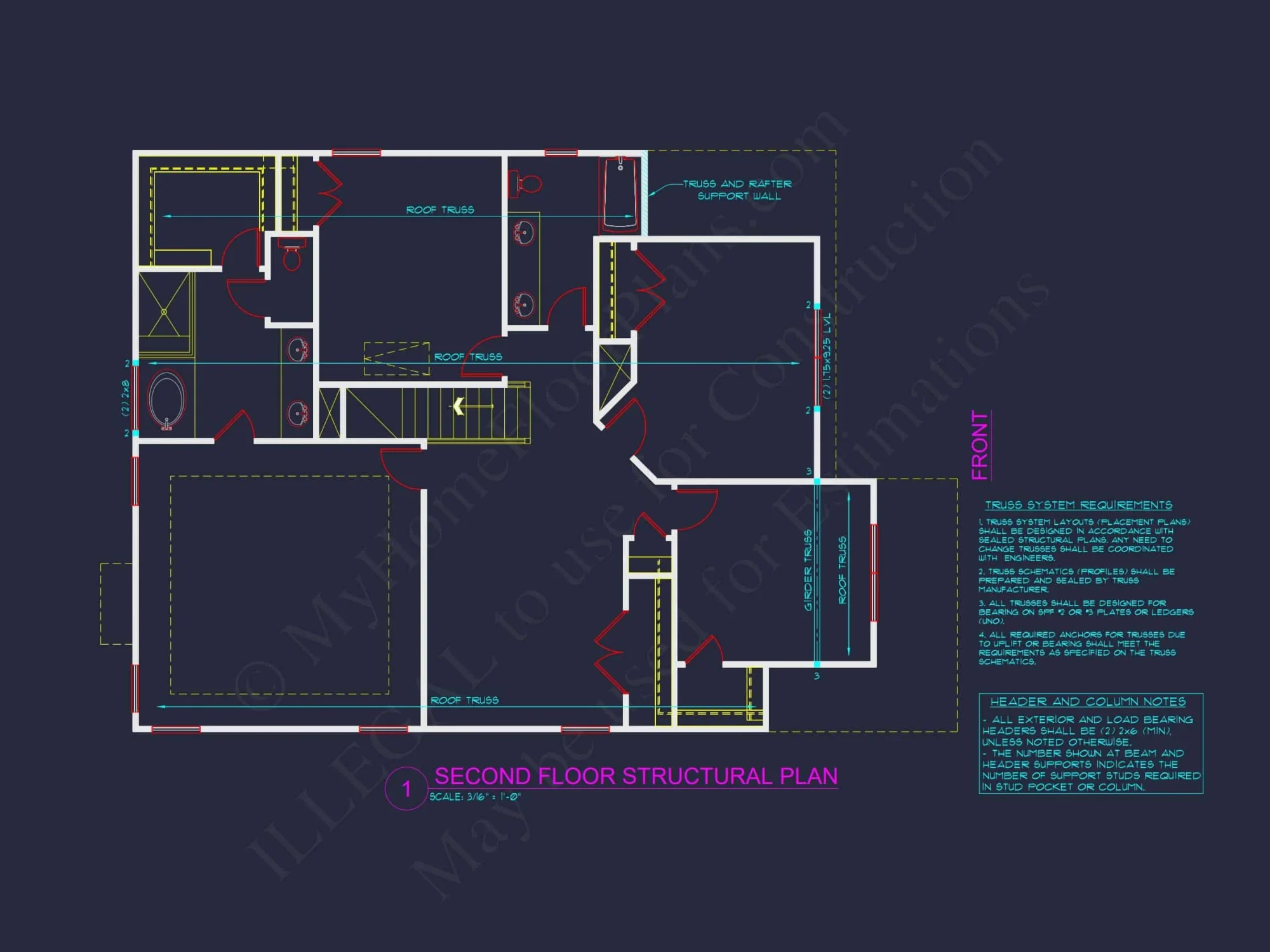 Spacious 4-Bedroom house Plan with CAD Blueprint Designs