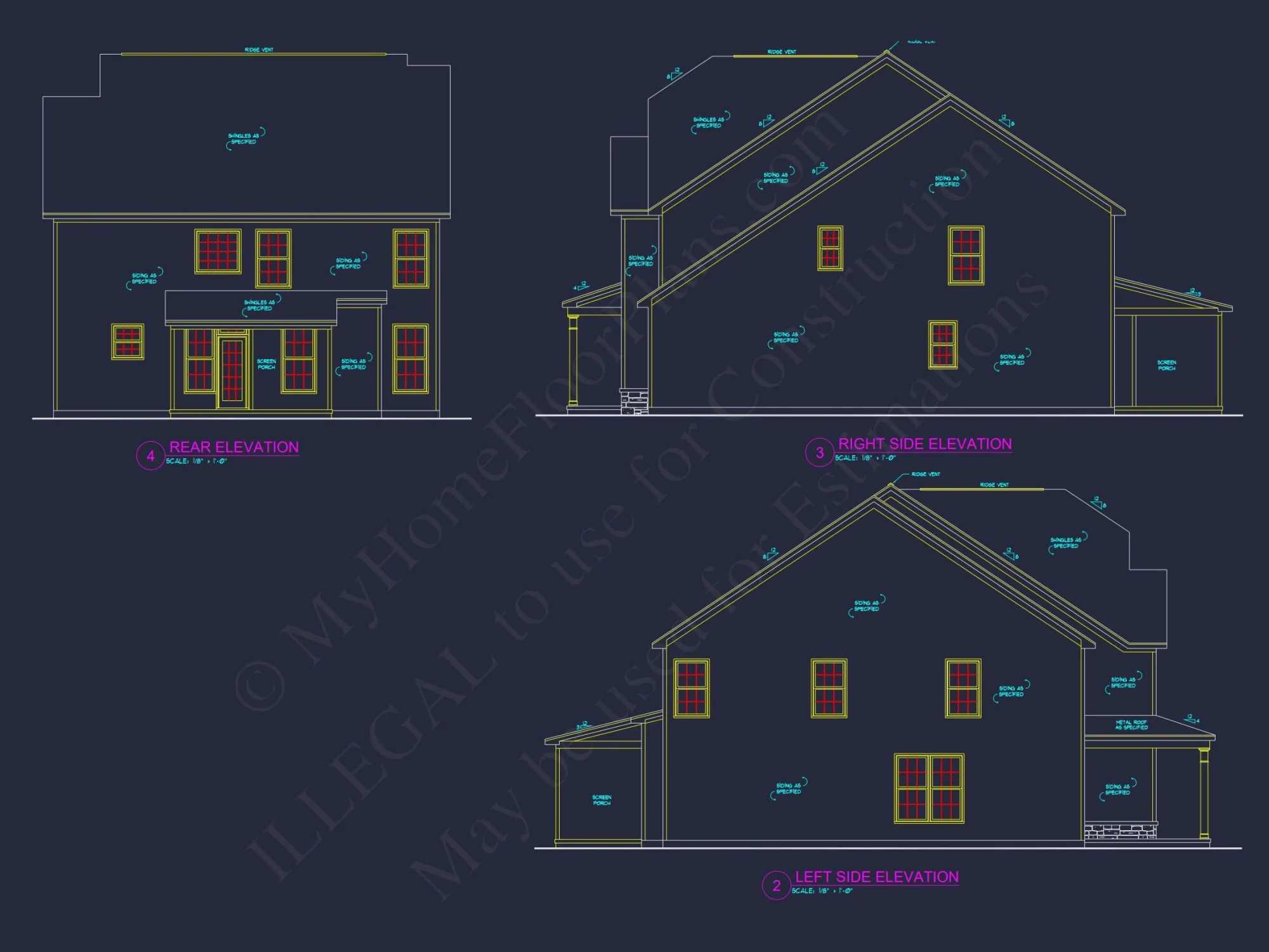 Spacious 4-Bedroom house Plan with CAD Blueprint Designs