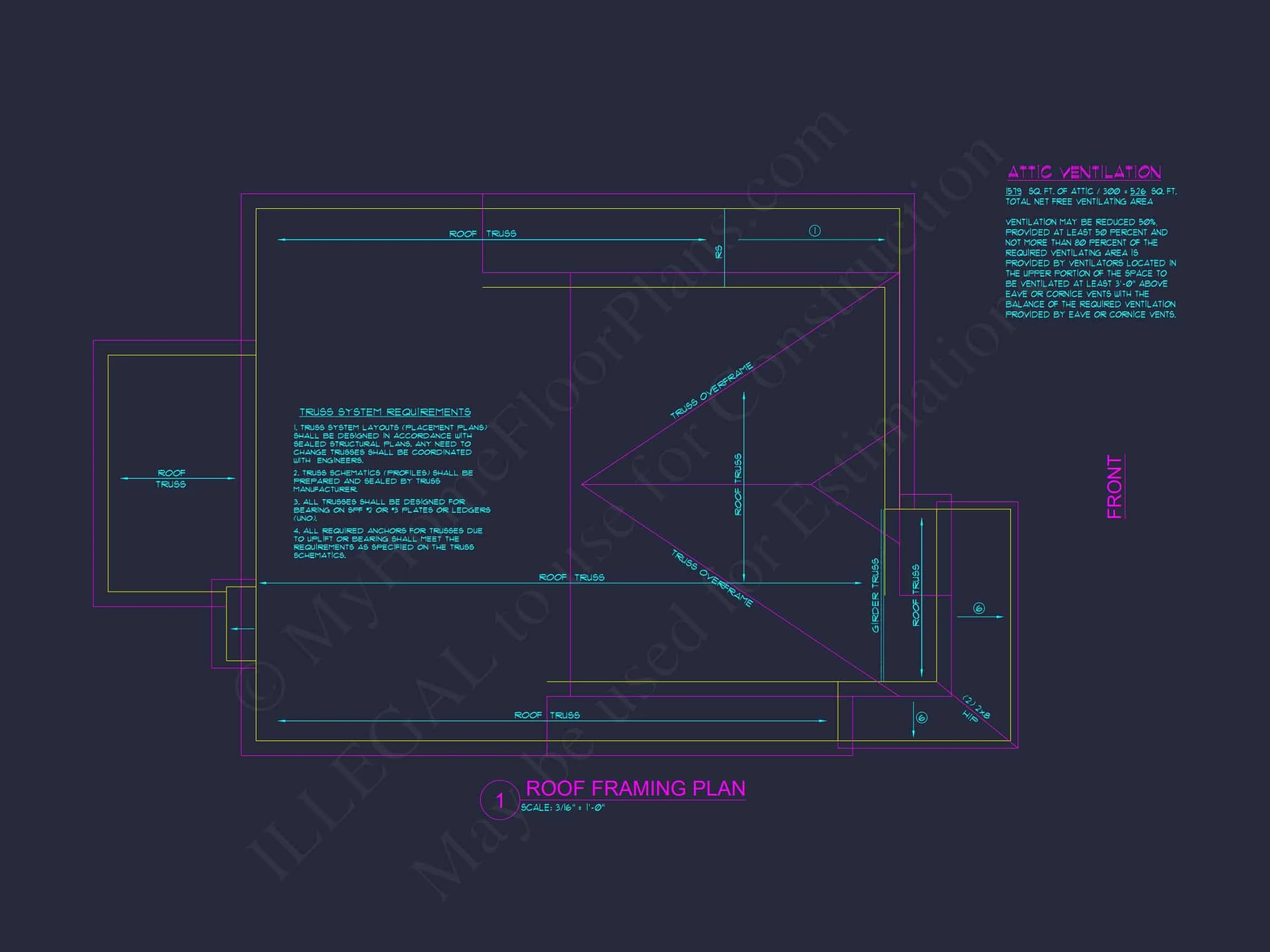 9-1202B HOUSE PLAN - Craftsman house plan with 2,525 heated sq. ft., 2 stories, 4 beds 9 Modern Craftsman house Plan with Open Floor Layout and CAD Designs