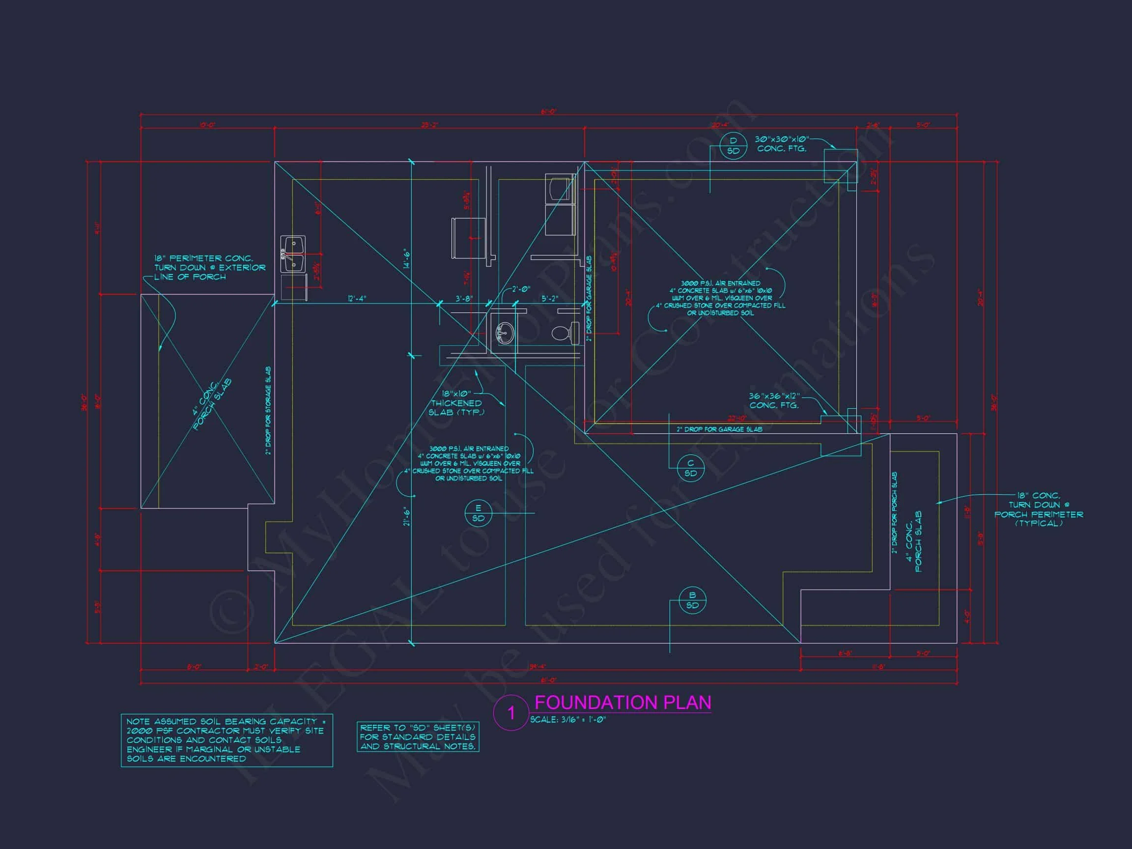 9-1202B HOUSE PLAN - Craftsman house plan with 2,525 heated sq. ft., 2 stories, 4 beds 6 Modern Craftsman house Plan with Open Floor Layout and CAD Designs