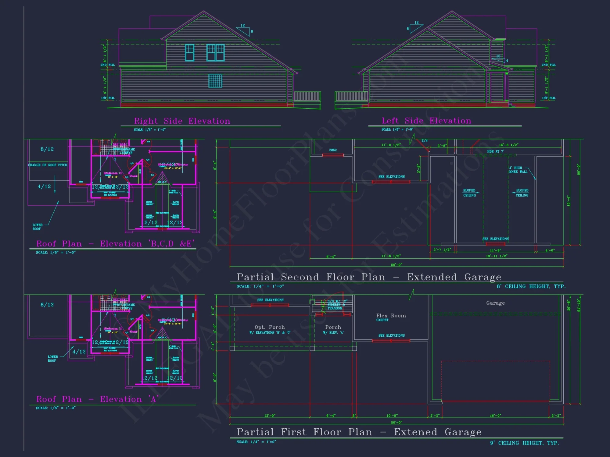 Beautiful 2-Story house Plan with CAD Floor Designs & Blueprint