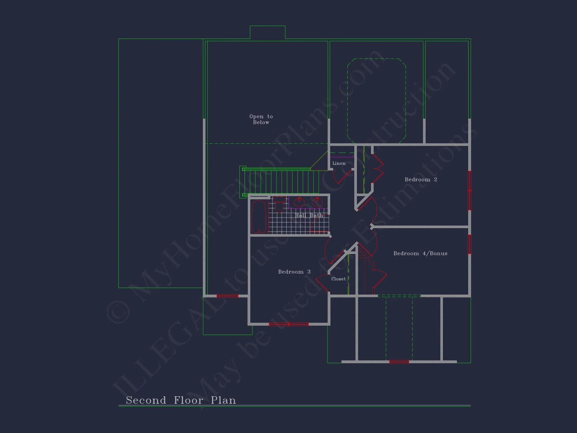 Beautiful 2-Story house Plan with CAD Floor Designs & Blueprint