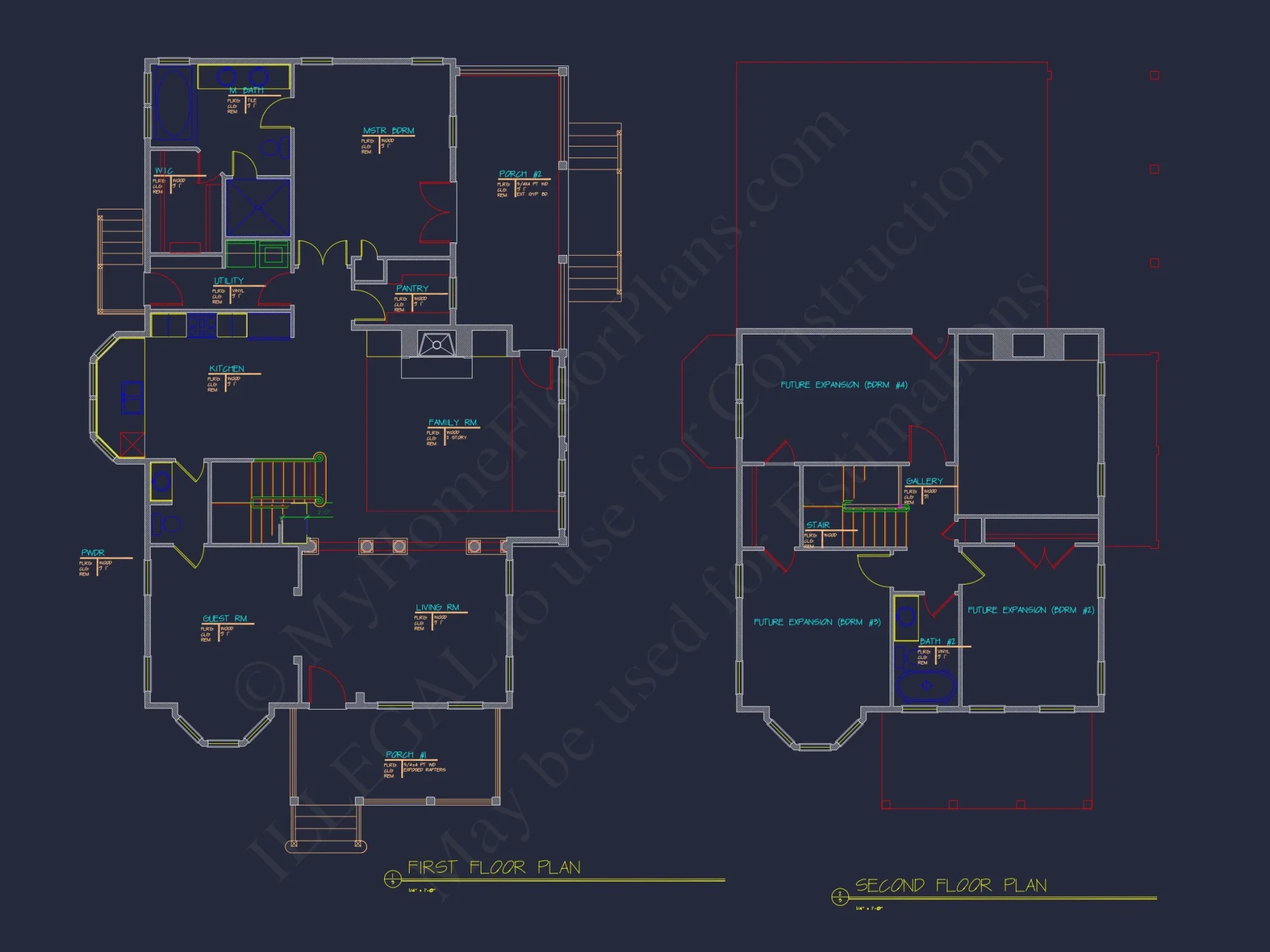 2-Story Farmhouse house Plan, 4-Bedroom Blueprint Design