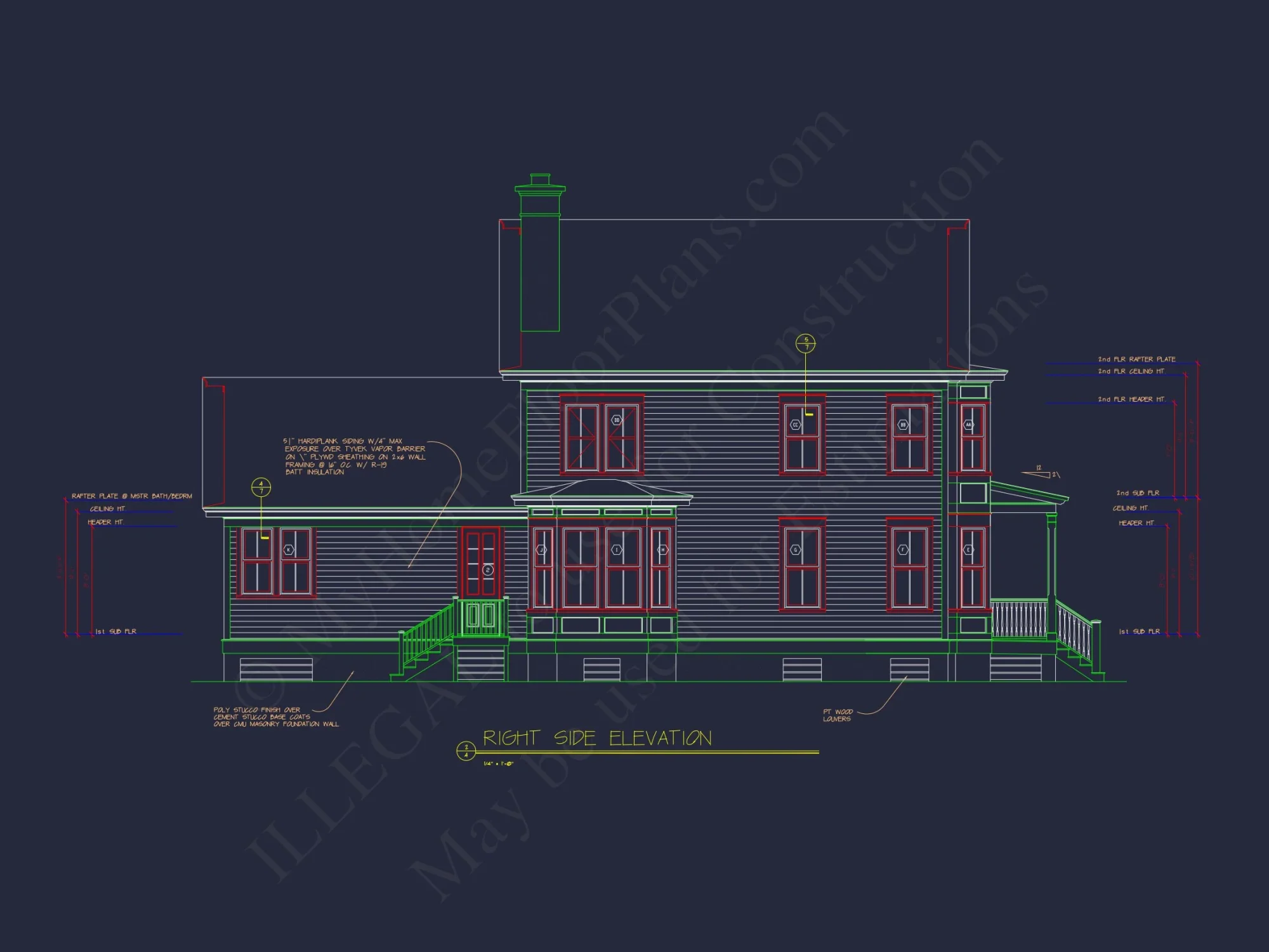 2-Story Farmhouse house Plan, 4-Bedroom Blueprint Design