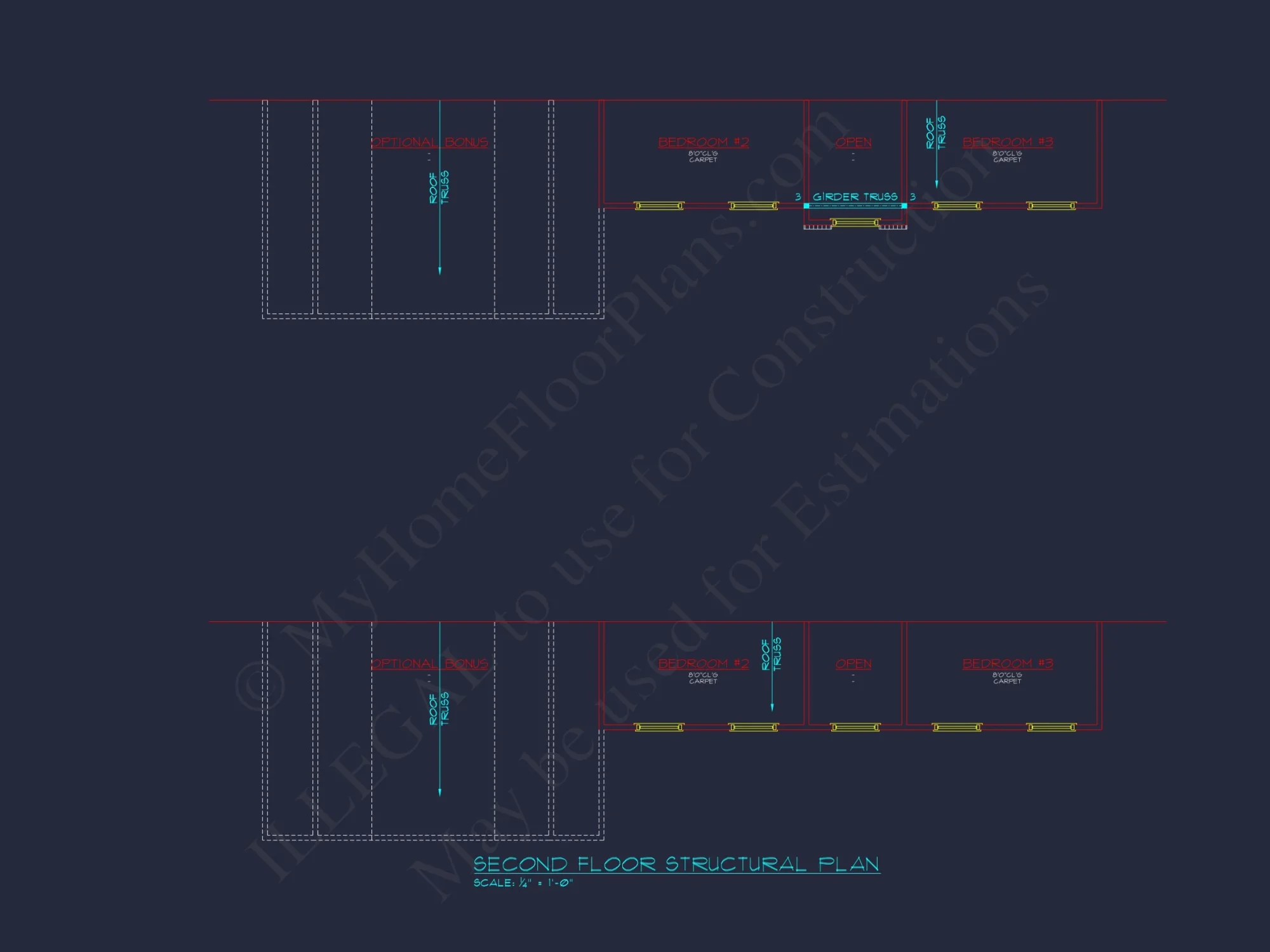 Modern Colonial house Plan with CAD Designs & Blueprints