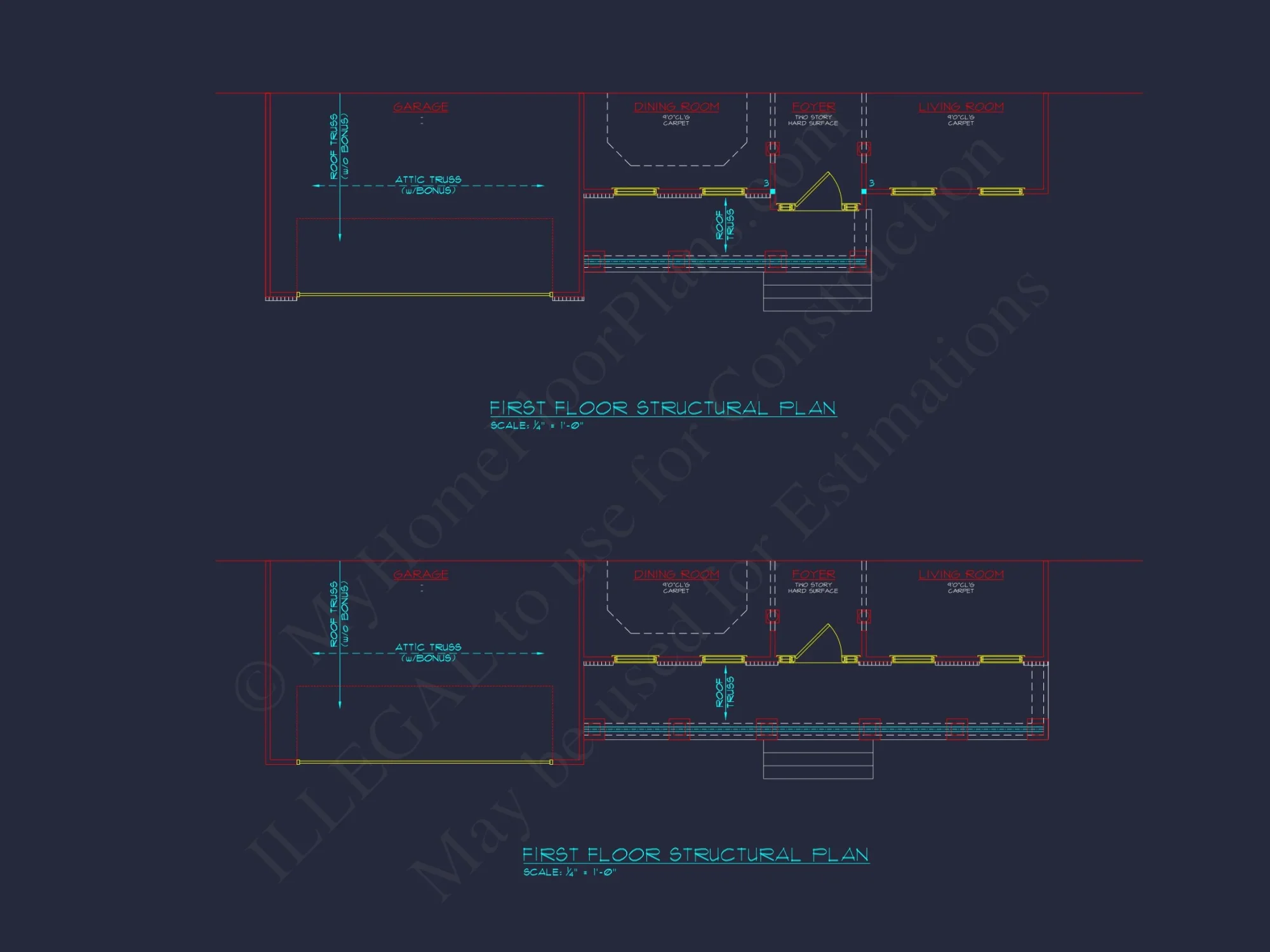 Modern Colonial house Plan with CAD Designs & Blueprints