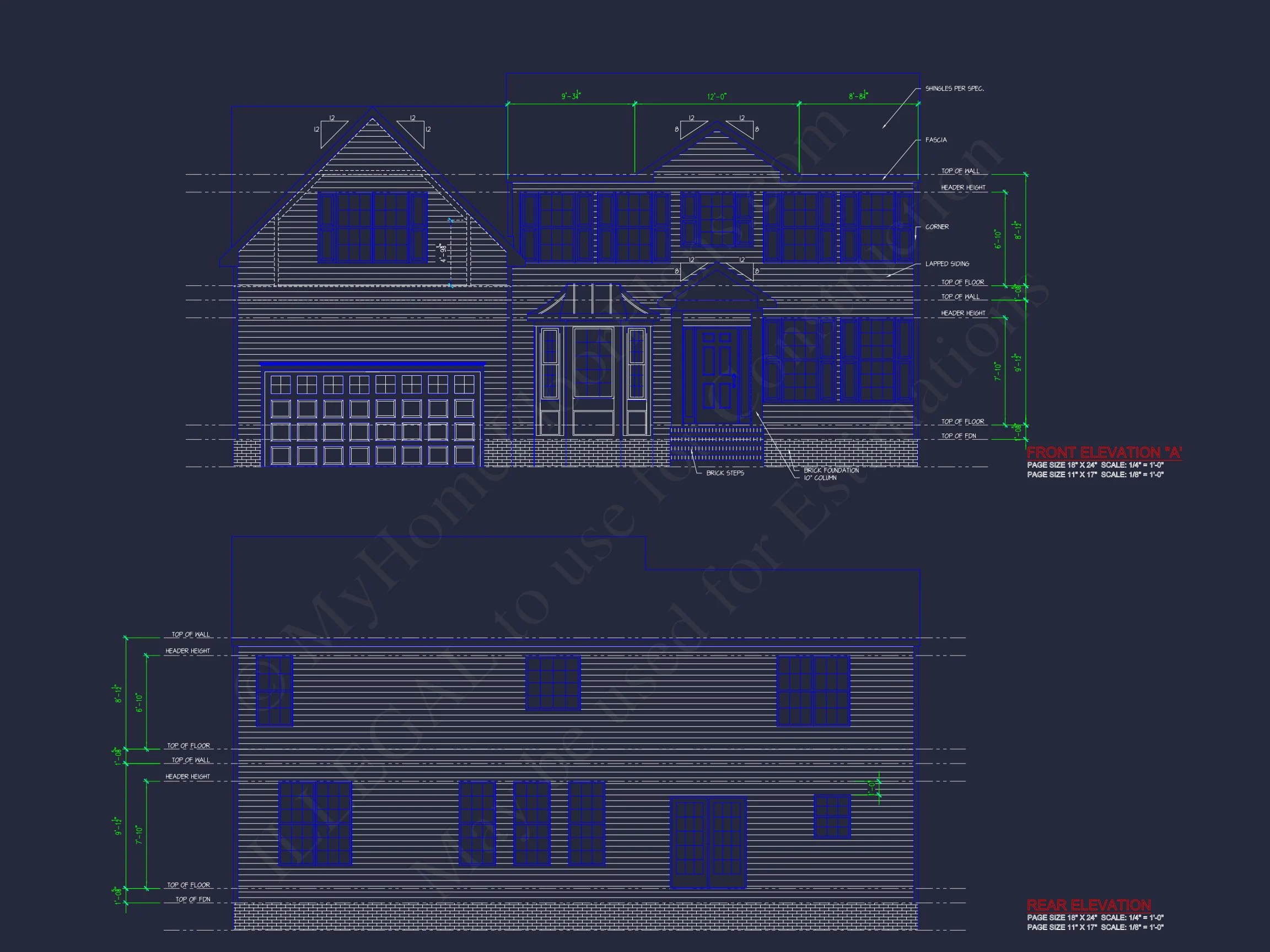 8-2037 HOUSE PLAN - Modern Colonial House Plan with CAD Designs & Blueprints 3 Modern Colonial house Plan with CAD Designs & Blueprints