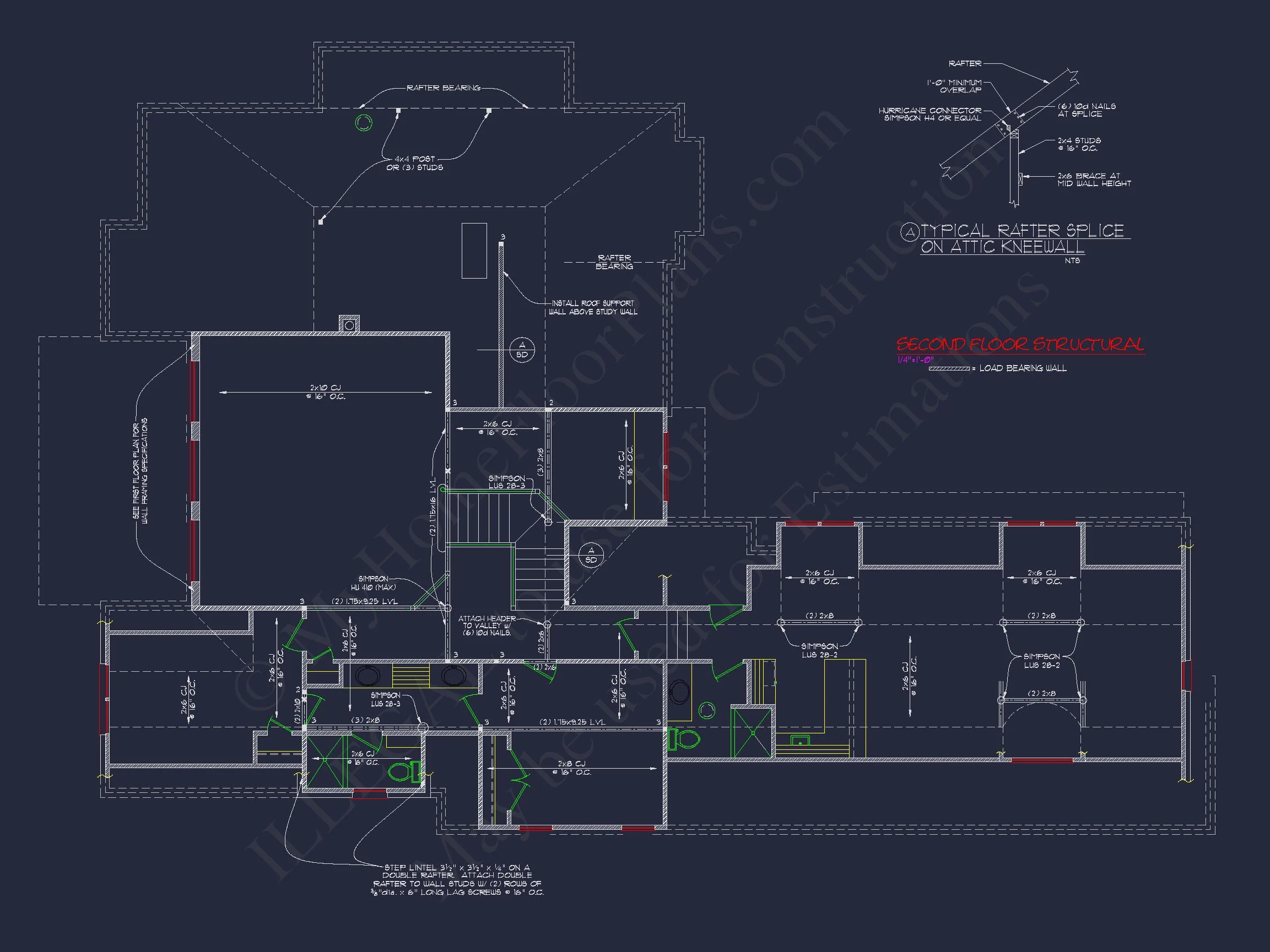 8-1908 HOUSE PLAN - Beautiful 2-Story House Plan with CAD Blueprints and Designs 16 Beautiful 2-Story house Plan with CAD Blueprints and Designs