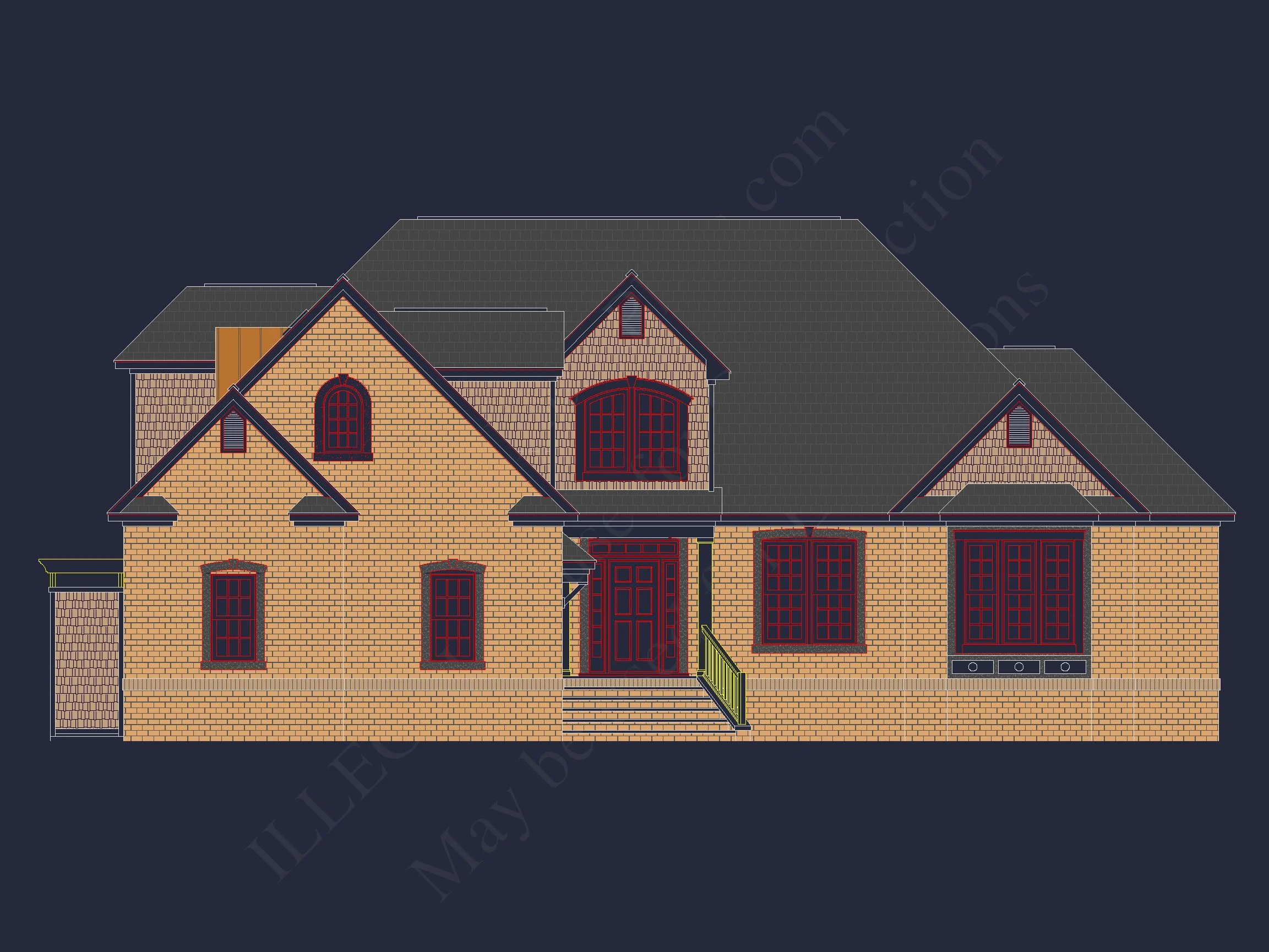8-1908 HOUSE PLAN - Beautiful 2-Story House Plan with CAD Blueprints and Designs 2 Beautiful 2-Story house Plan with CAD Blueprints and Designs