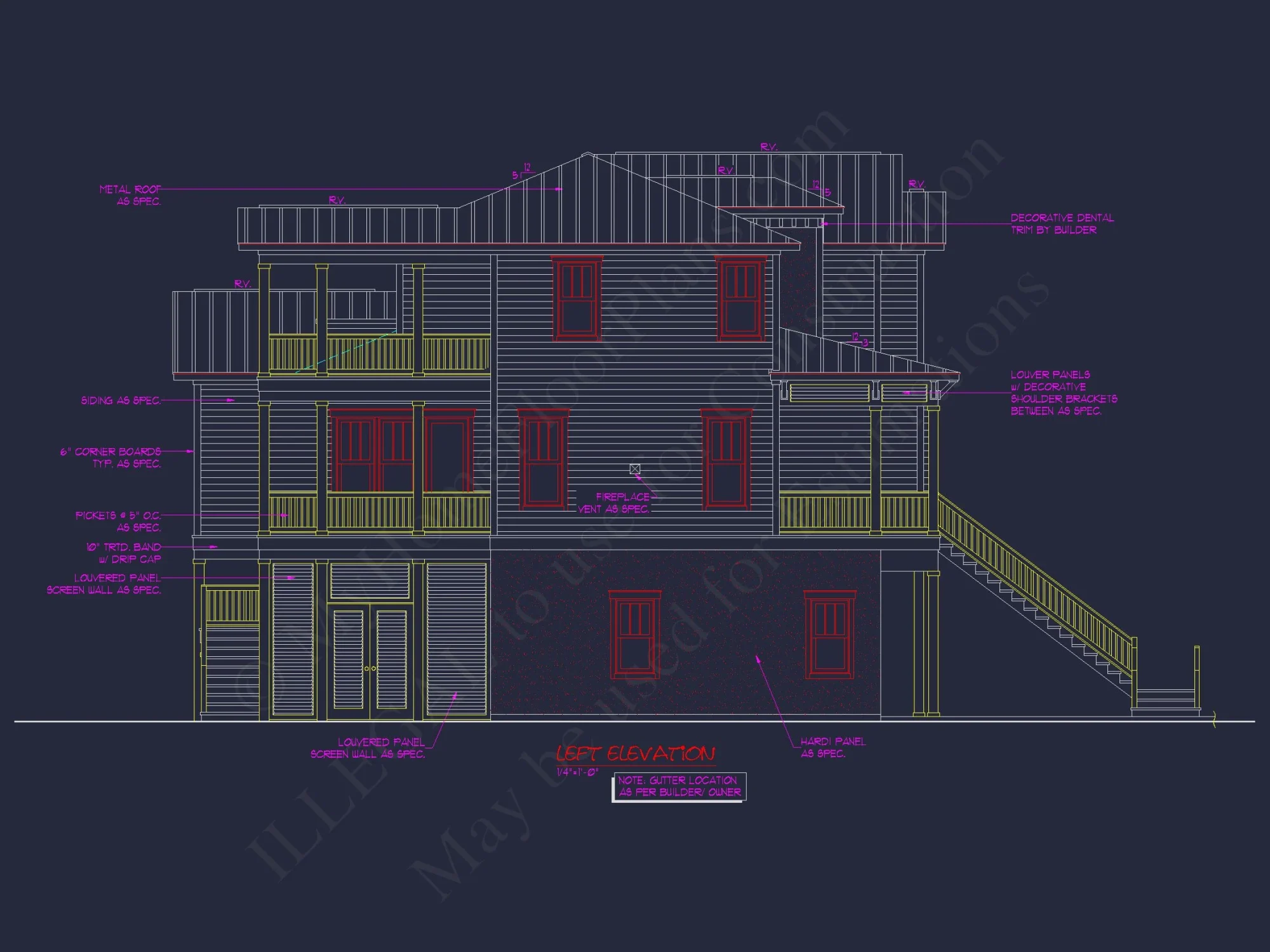 Beach Coastal house Plan with CAD Architecture Designs
