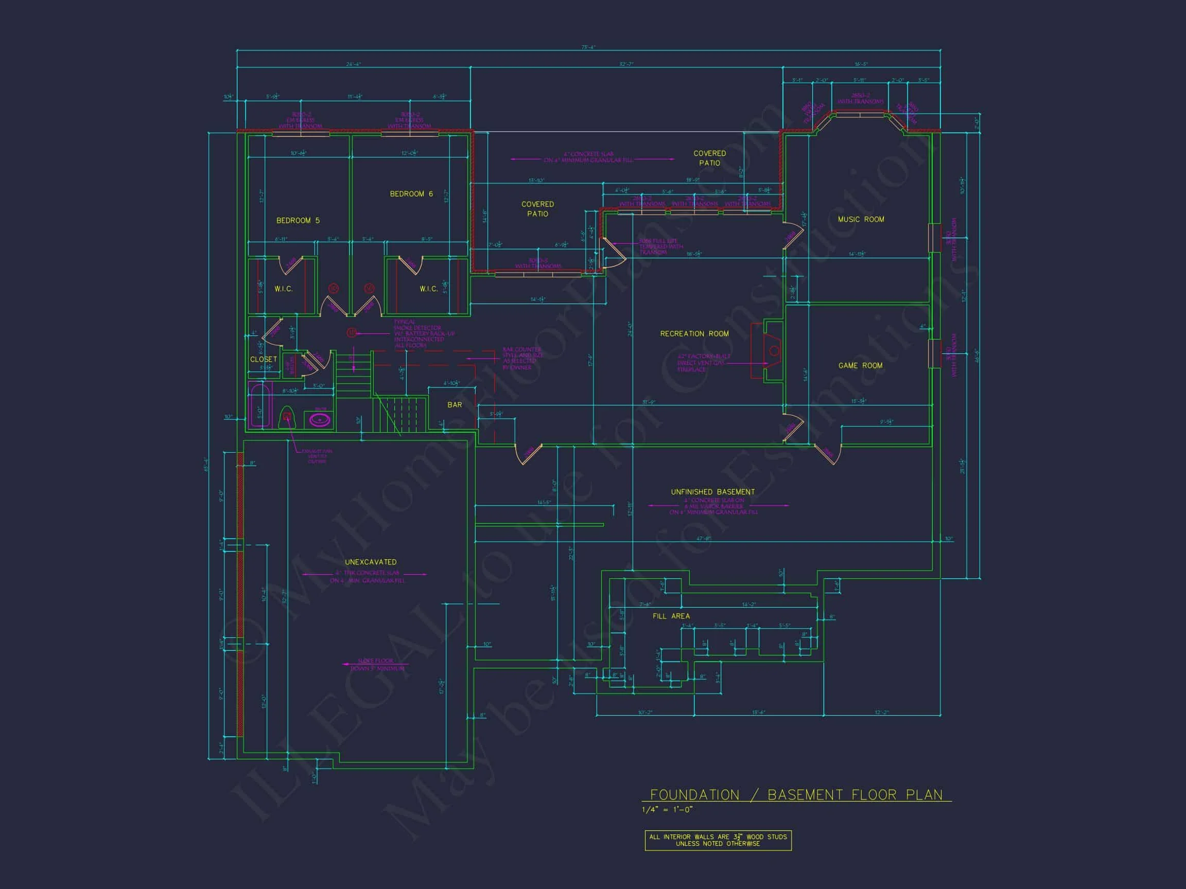 8-1858 HOUSE PLAN - Classic House Floor Plan with Basement | Architectural Designs 7 Classic house Floor Plan with Basement
