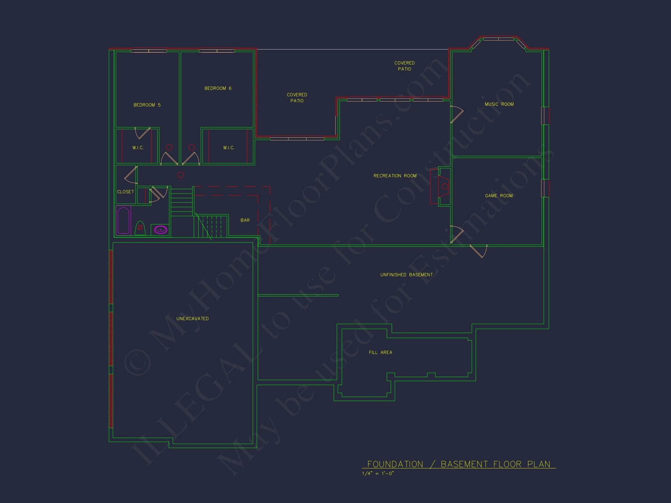 8-1858 HOUSE PLAN - Classic House Floor Plan with Basement | Architectural Designs 5 Classic house Floor Plan with Basement