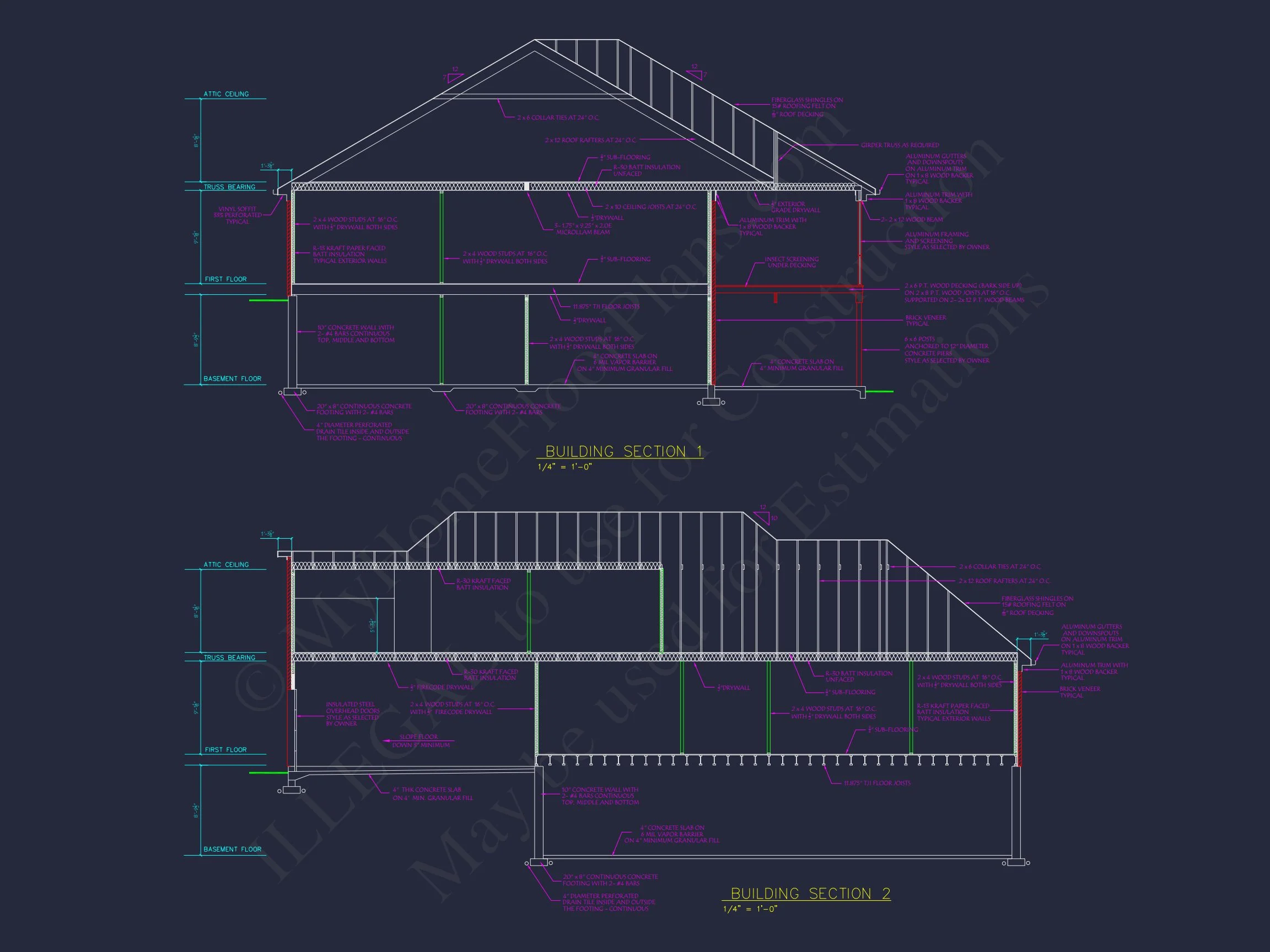 8-1858 HOUSE PLAN - Classic House Floor Plan with Basement | Architectural Designs 4 Architectural Designs