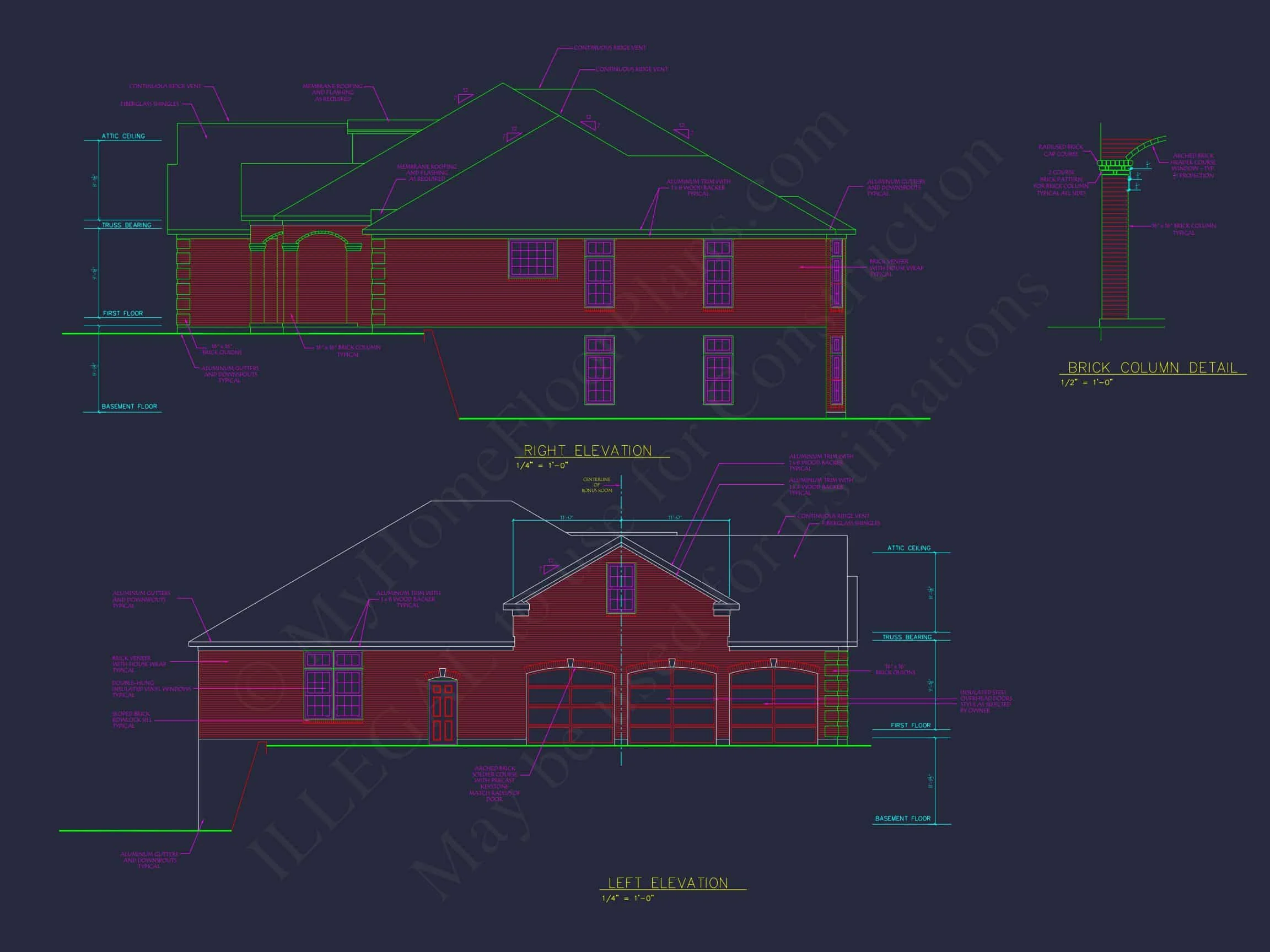 8-1858 HOUSE PLAN - Classic House Floor Plan with Basement | Architectural Designs 3 Classic house Floor Plan with Basement