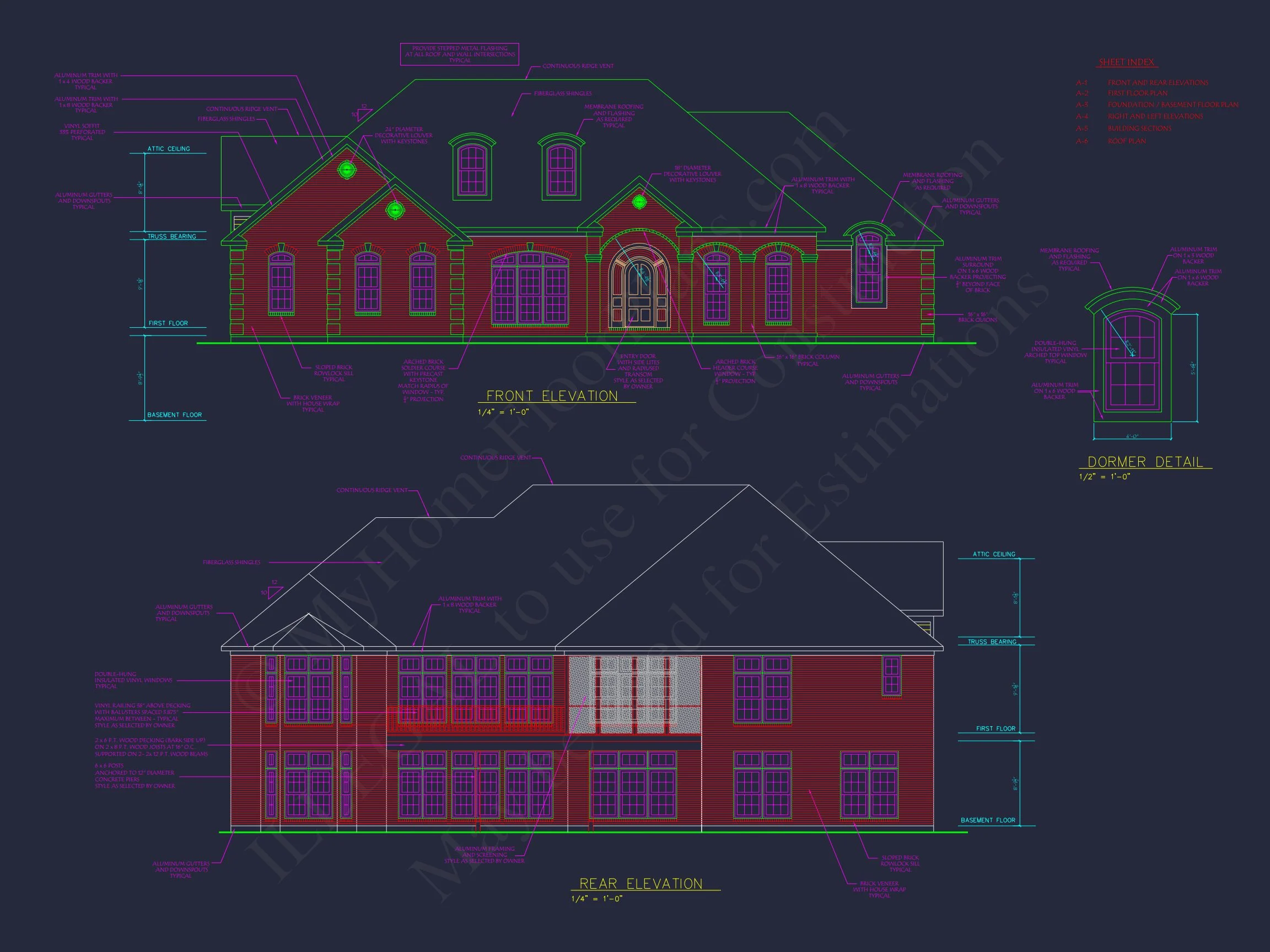 8-1858 HOUSE PLAN - Classic House Floor Plan with Basement | Architectural Designs 2 Architectural Designs