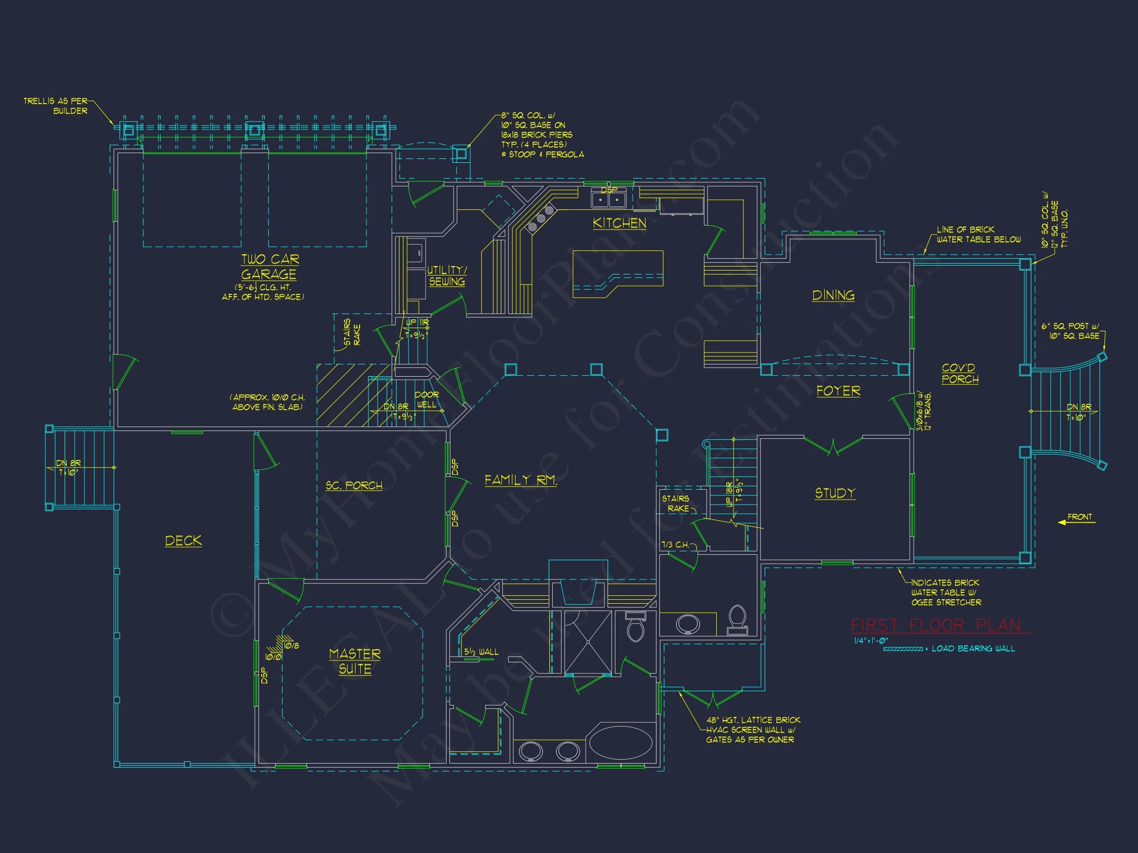 8-1786 HOUSE PLAN - 2-story Craftsman house plan featuring 3,065 heated sq. ft., 4 bedrooms 6 Elegant Craftsman house Plan with 4 Bedrooms and 2-Car Garage