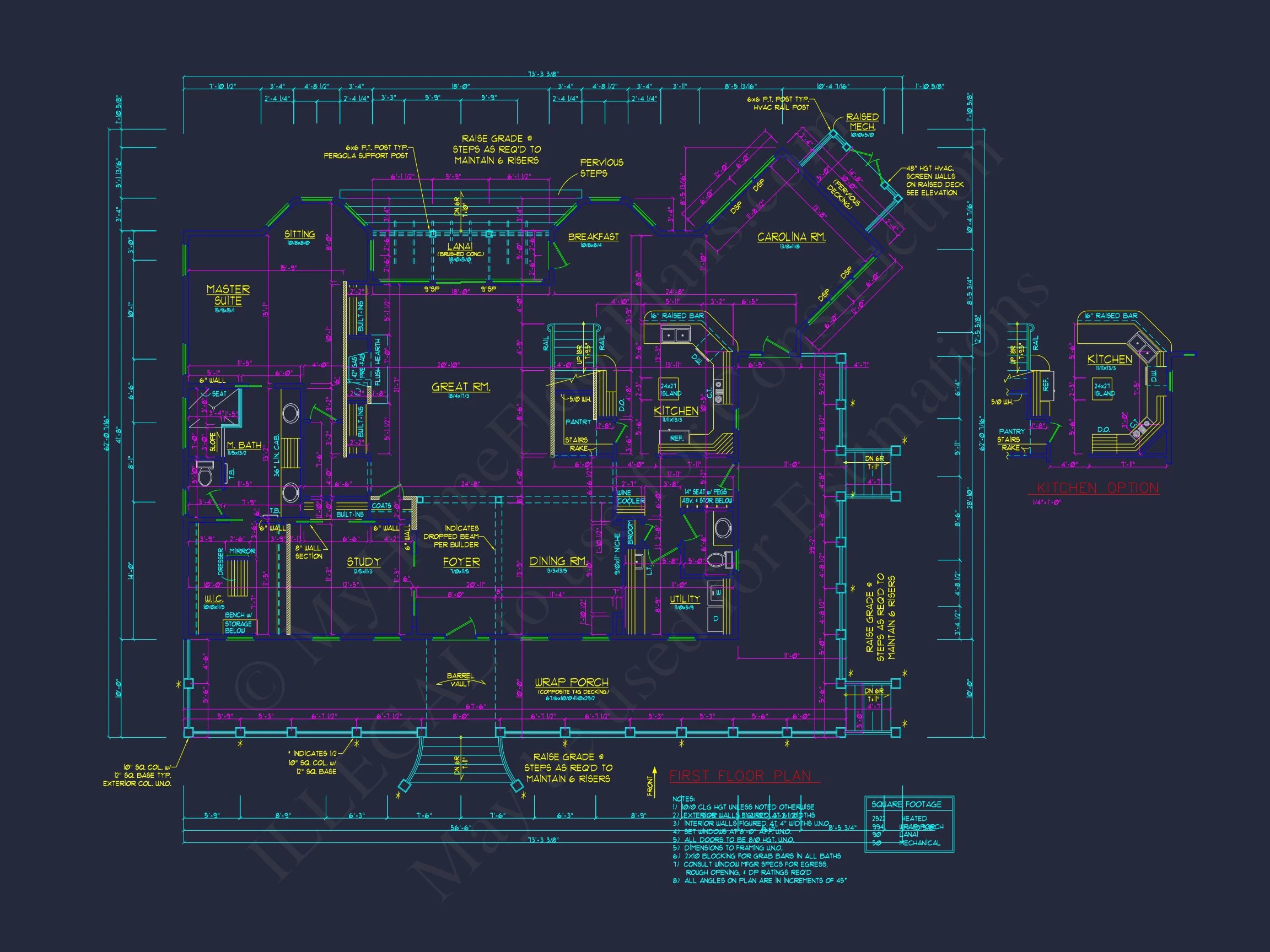8-1756 HOUSE PLAN -3,951 heated sq. ft., 4 bedrooms, 3 baths, a 3-car garage, wraparound porch 9 Explore 3951 Sq. Ft. Colonial Revival house Plan with 2 Floors