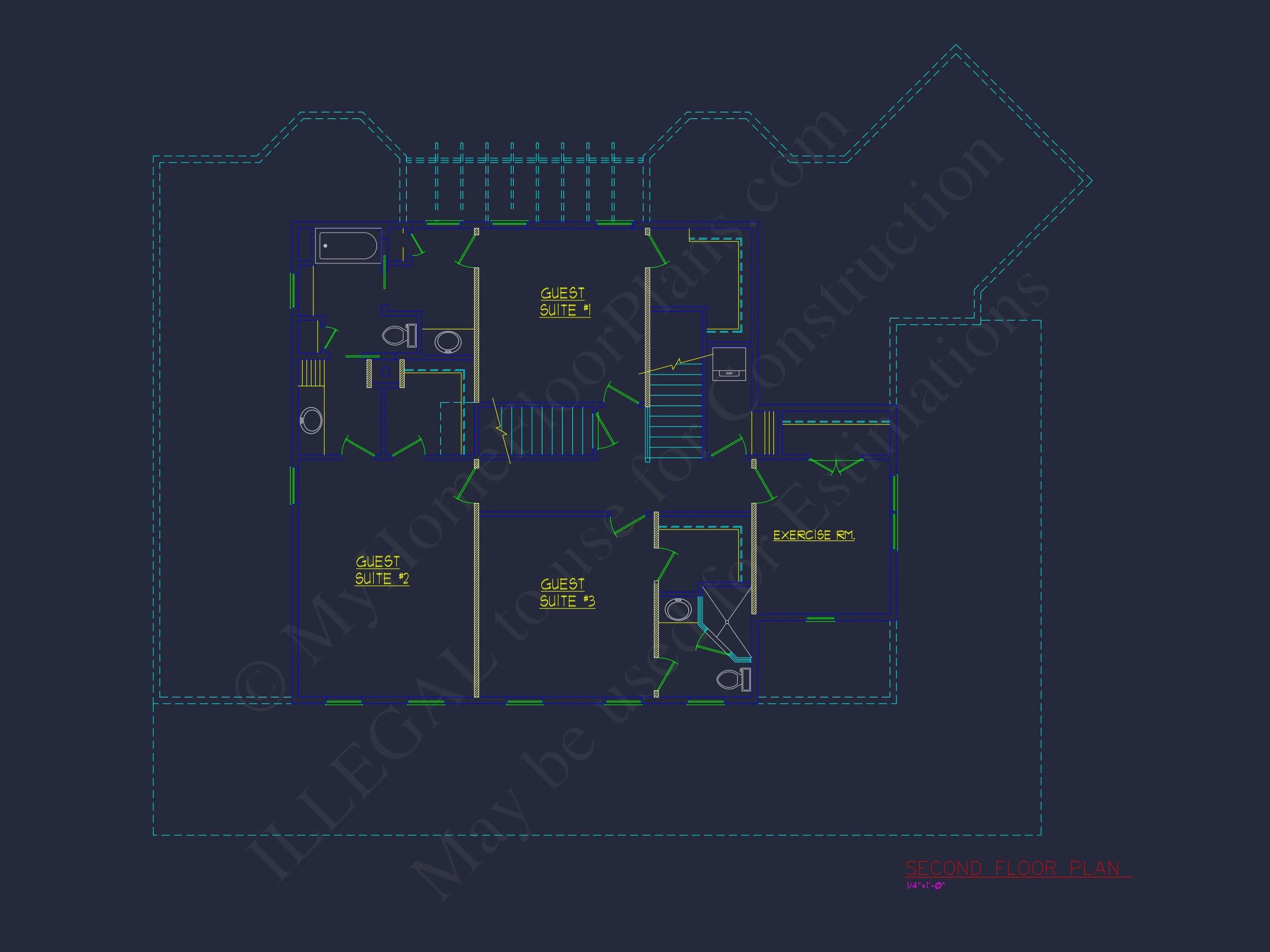 8-1756 HOUSE PLAN -3,951 heated sq. ft., 4 bedrooms, 3 baths, a 3-car garage, wraparound porch 7 Explore 3951 Sq. Ft. Colonial Revival house Plan with 2 Floors
