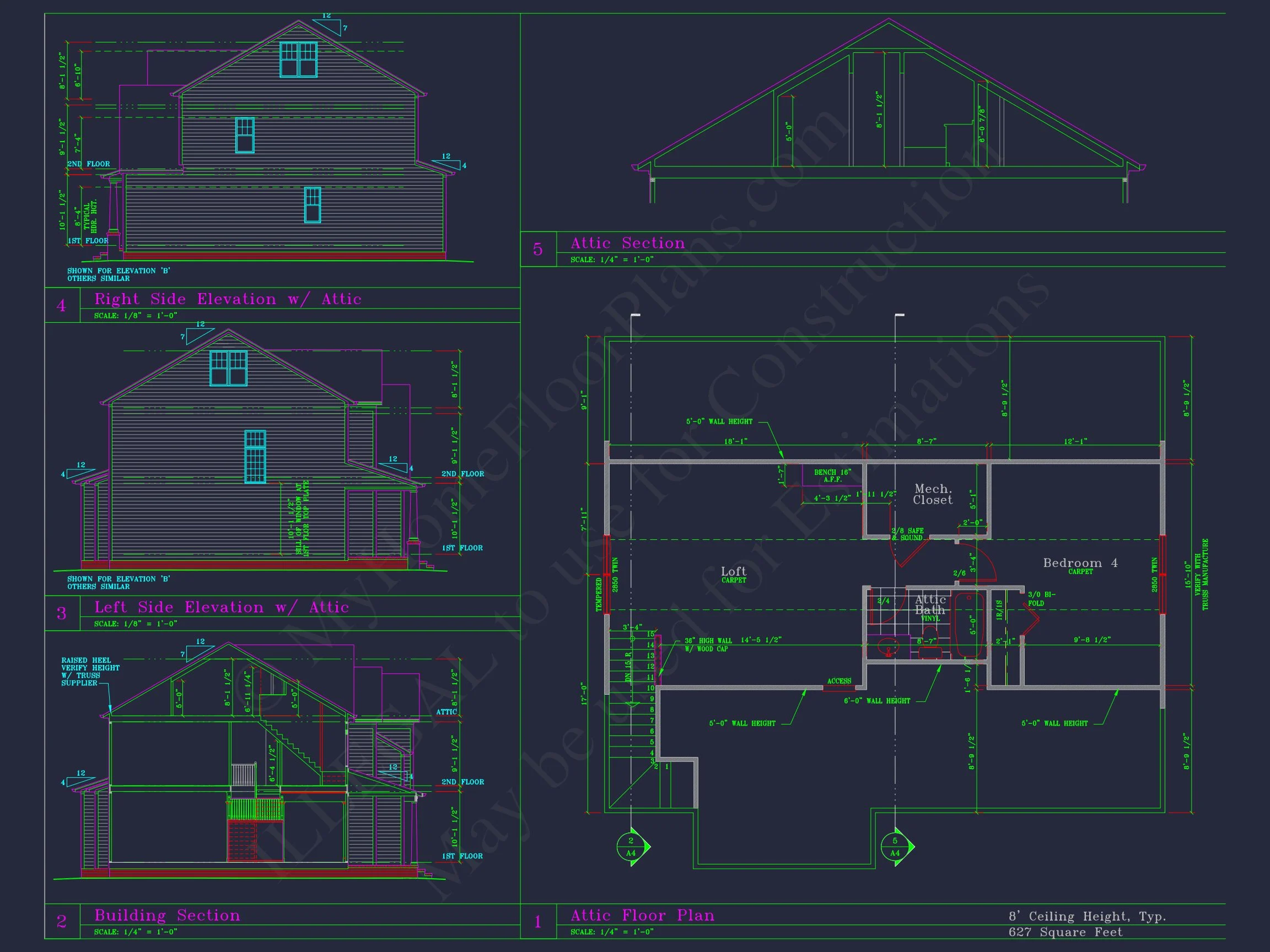 8-1752B HOUSE PLAN - Classic Suburban House Floor Plan – CAD Designs & Blueprint 7 Classic Suburban house Floor Plan – CAD Designs & Blueprint