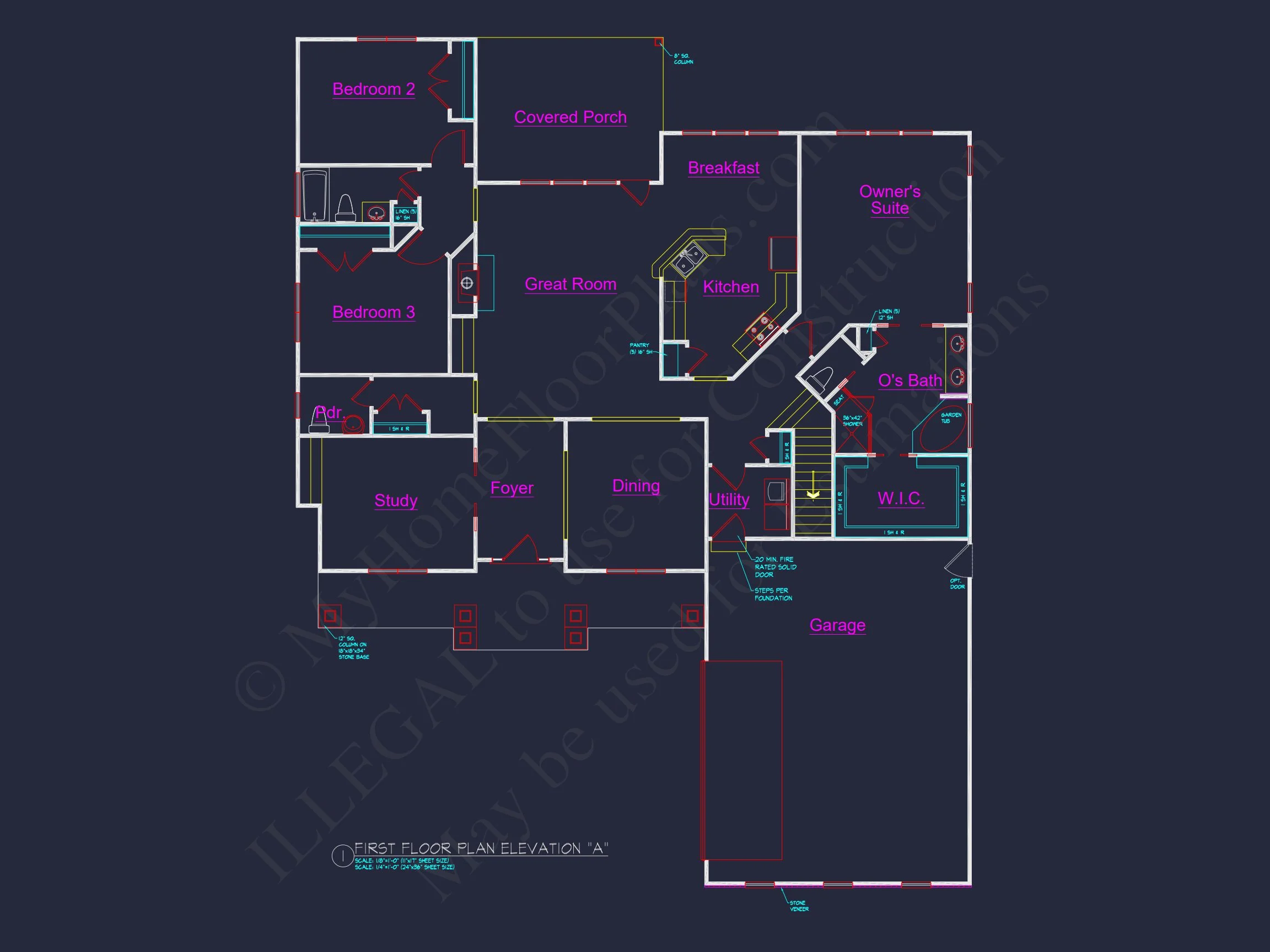 8-1684 HOUSE PLAN - Craftsman House Floor Plan with 4 Bedrooms and 2-Car Garage 11 Craftsman house Floor Plan with 4 Bedrooms and 2-Car Garage