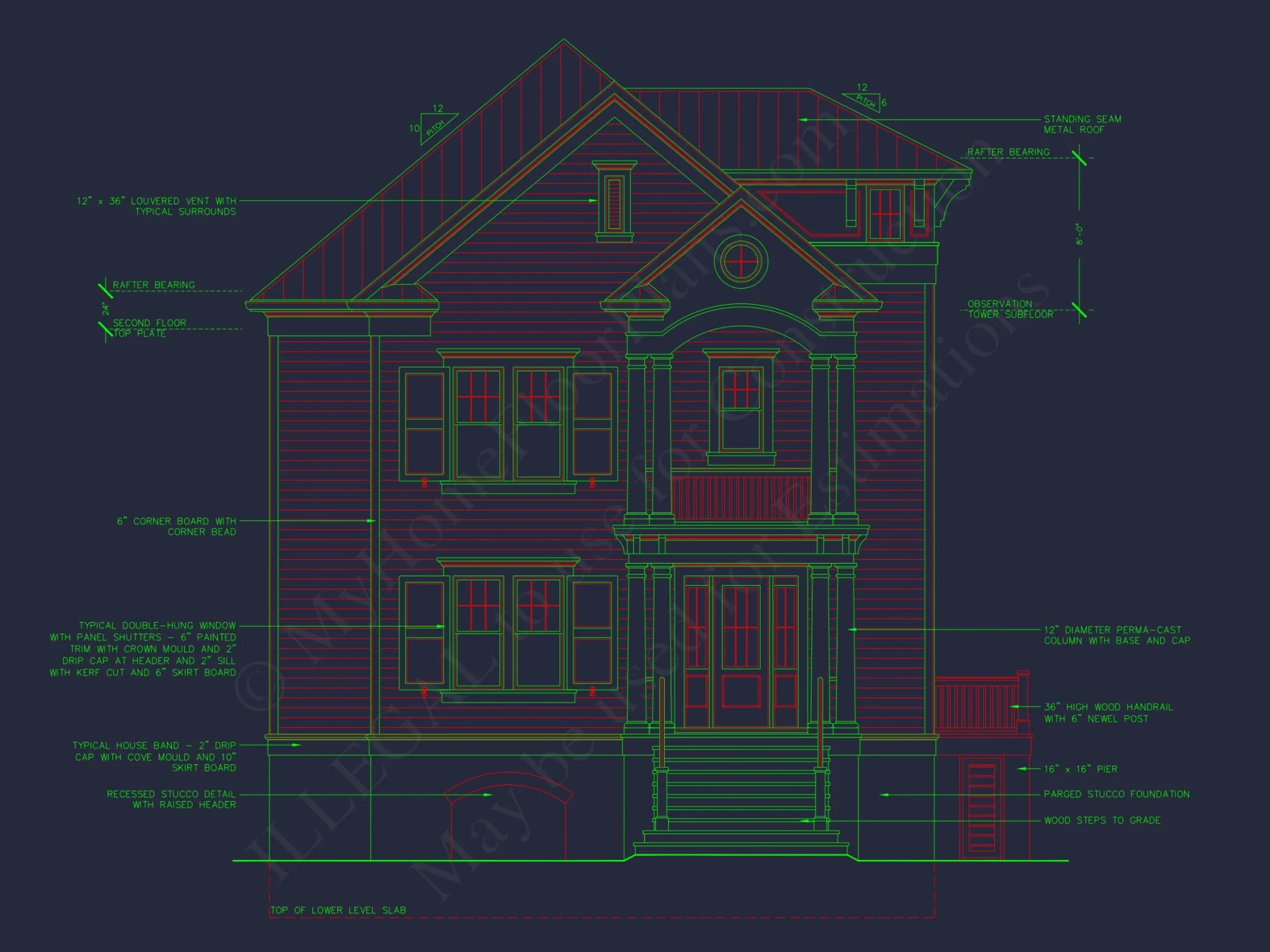 Elegant house Plan with Victorian Style