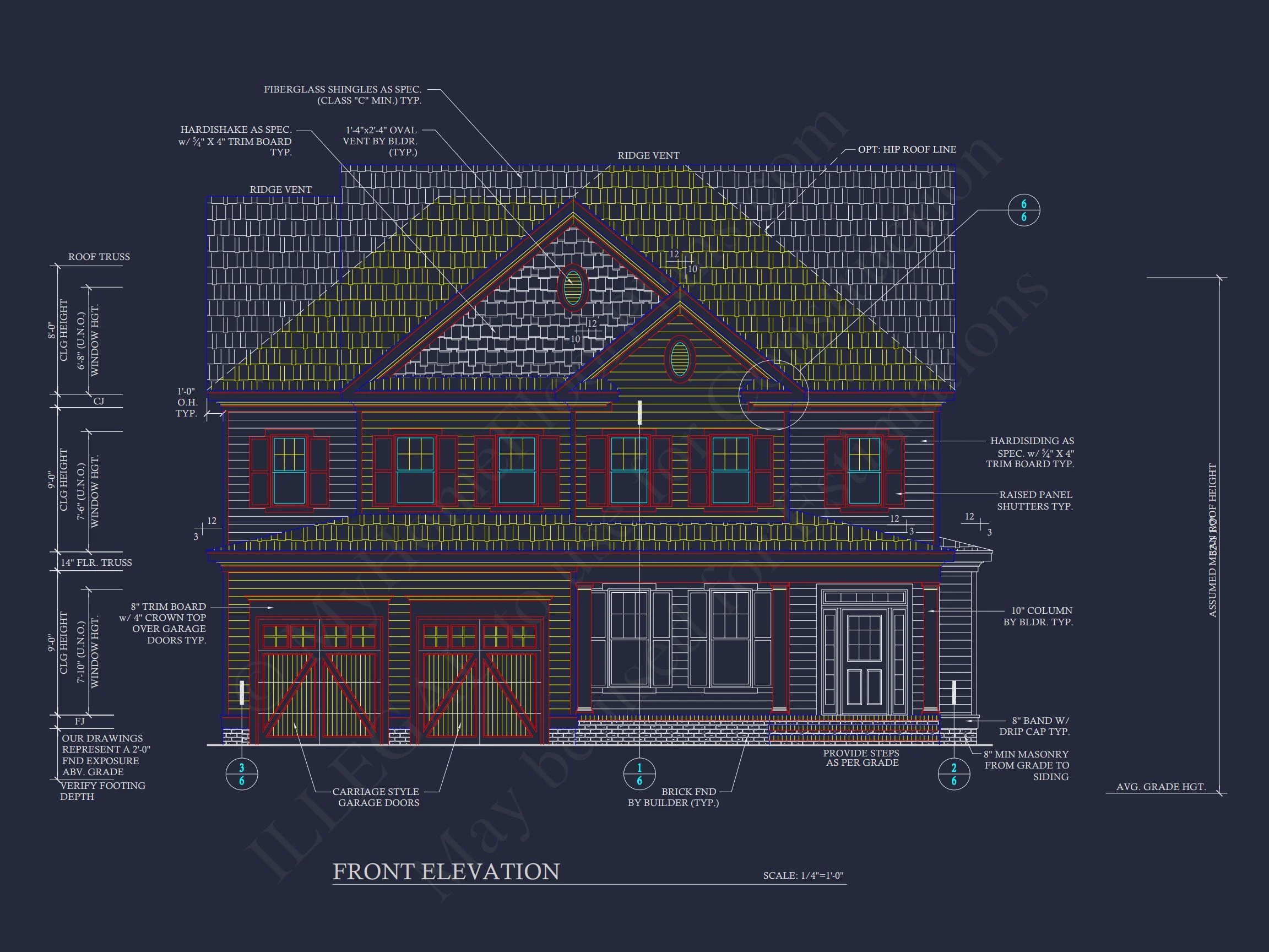 8-1419 HOUSE PLAN - Spacious 2-Story House Plan with 2,953 Heated sq. ft., 4 Bedrooms 2 Spacious 4-Bedroom house Plan with Blueprint and CAD Designs