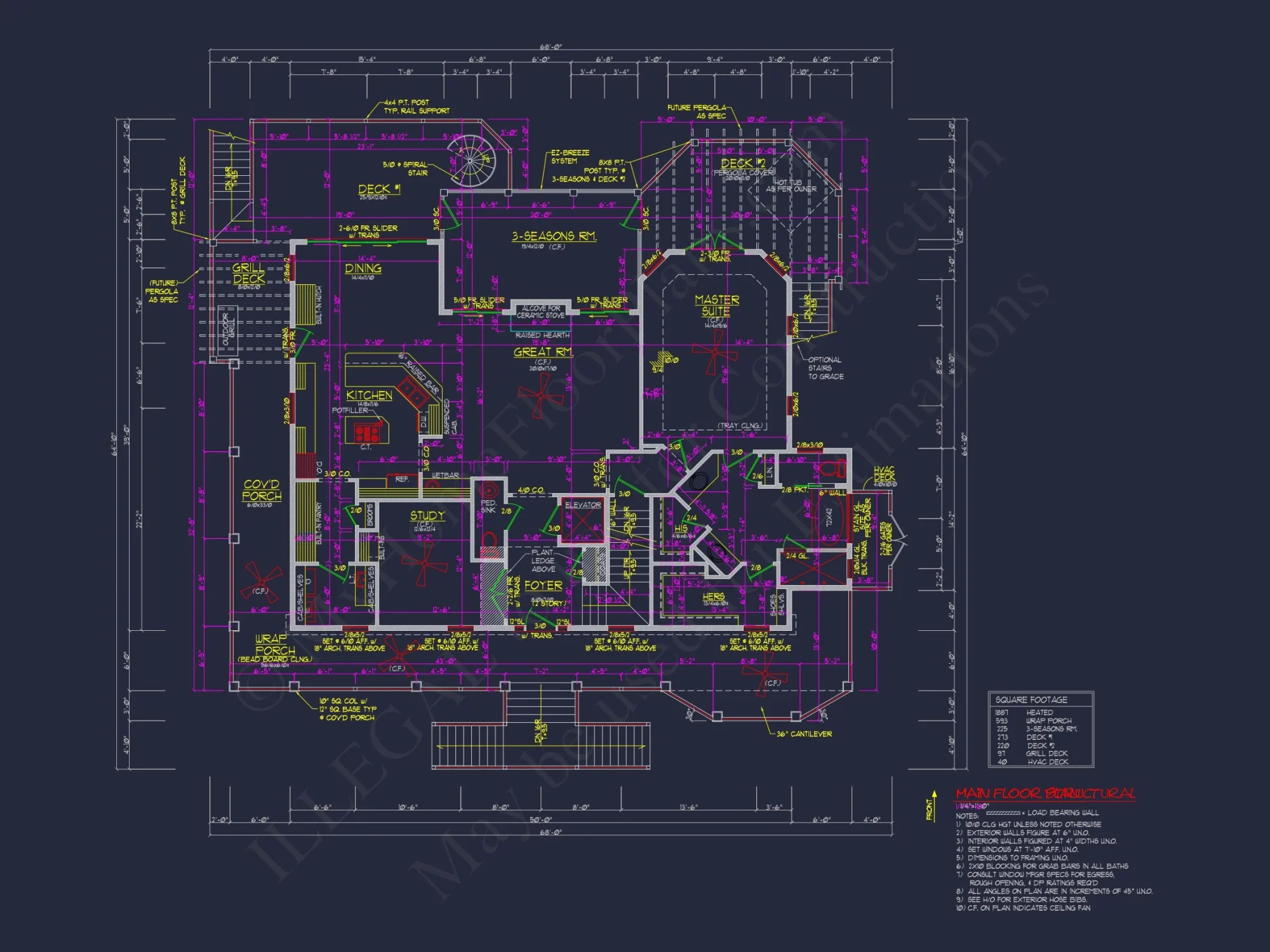 Elegant Beach House Plan with Wrap Porch and Spacious Design