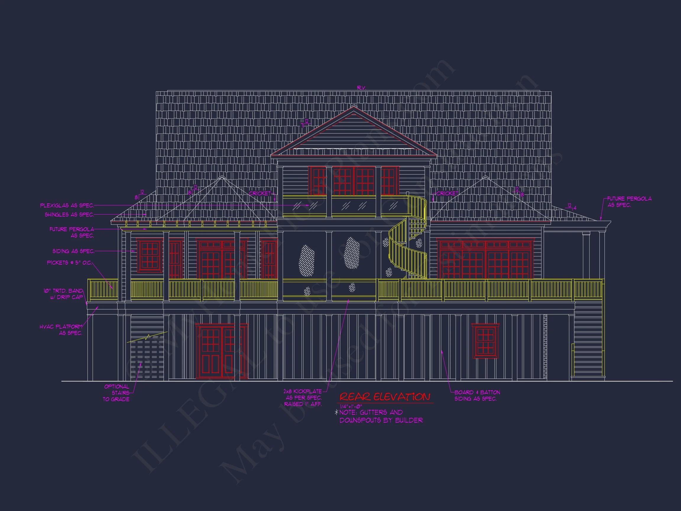 8-1383 HOUSE PLAN - Elegant Beach House Plan with Wraparound Porch and Spacious Design 12 Elegant Beach House Plan with Wrap Porch and Spacious Design