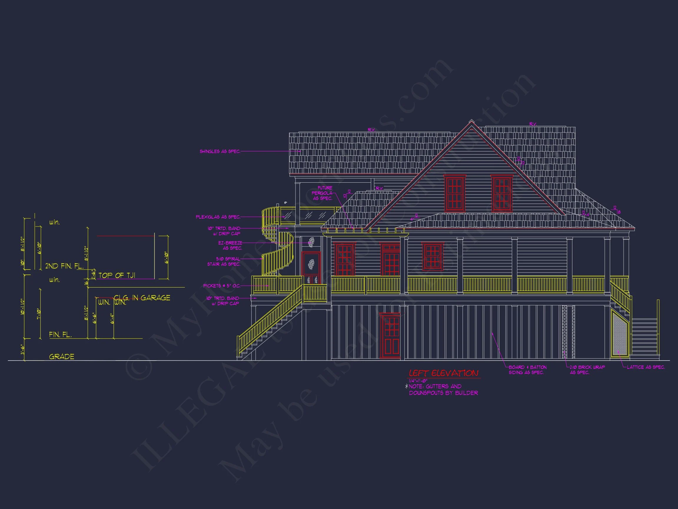 8-1383 HOUSE PLAN - Elegant Beach House Plan with Wraparound Porch and Spacious Design 9 Elegant Beach House Plan with Wrap Porch and Spacious Design