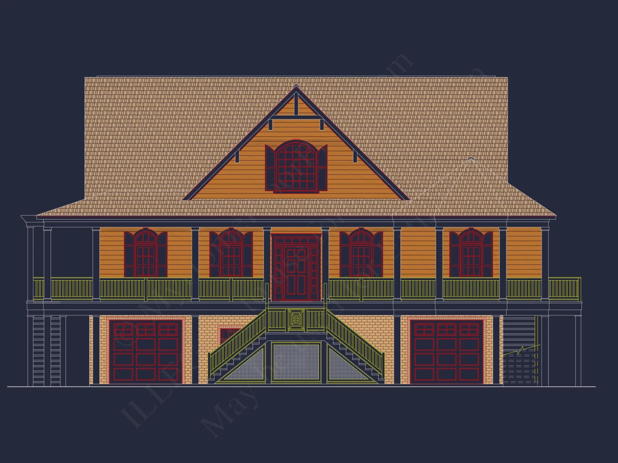 Elegant Beach House Plan with Wrap Porch and Spacious Design