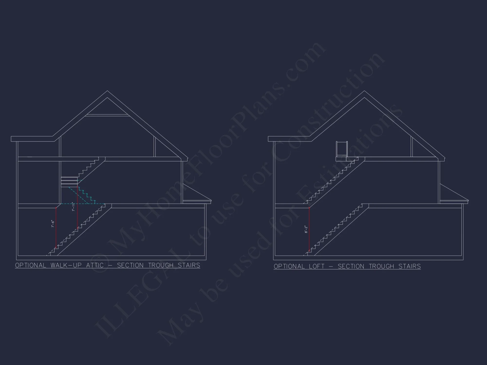 Beautiful 2-Story house Floor Plan with 3 Bedrooms and CAD Designs