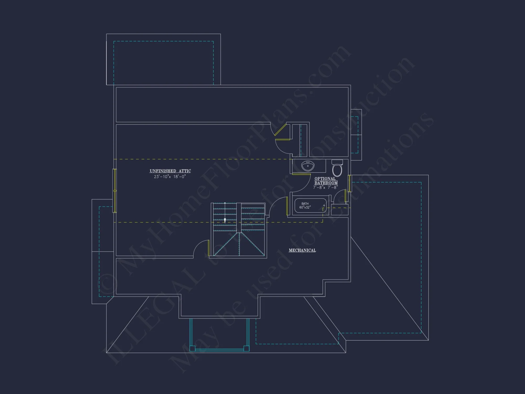 Beautiful 2-Story house Floor Plan with 3 Bedrooms and CAD Designs