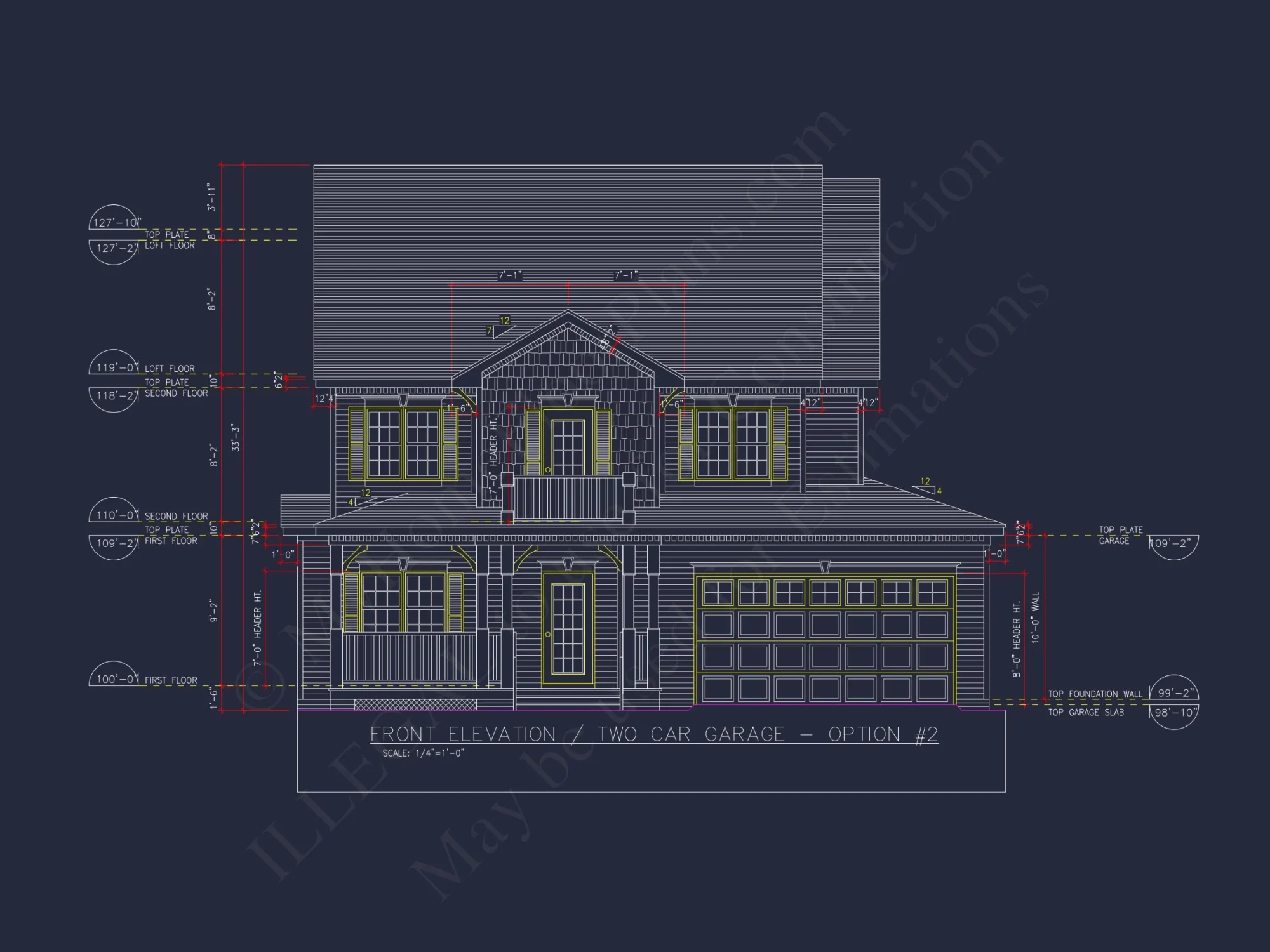 Beautiful 2-Story house Floor Plan with 3 Bedrooms and CAD Designs