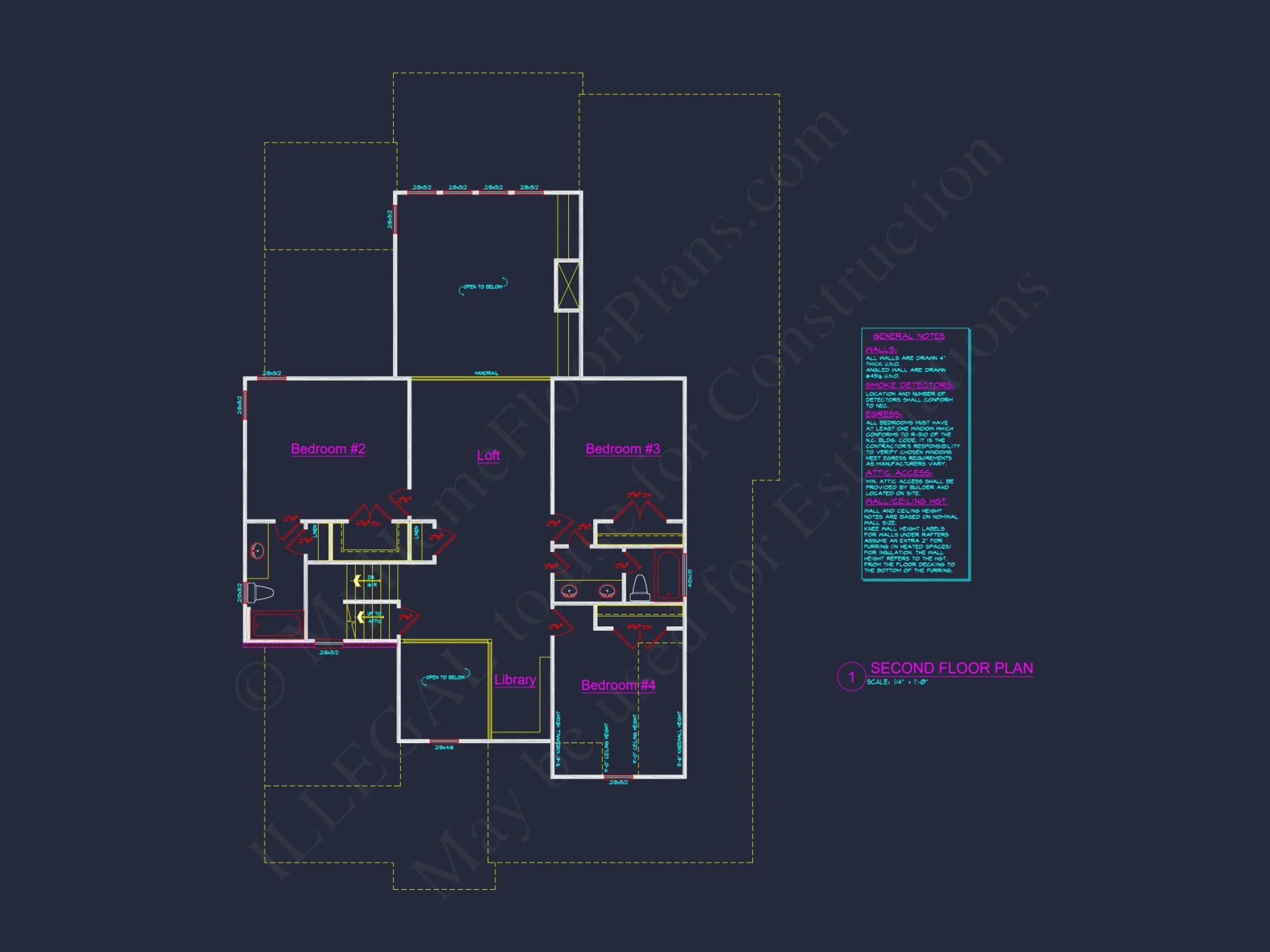 Two-Story 4 Bedroom house Plan with Open Floor Designs