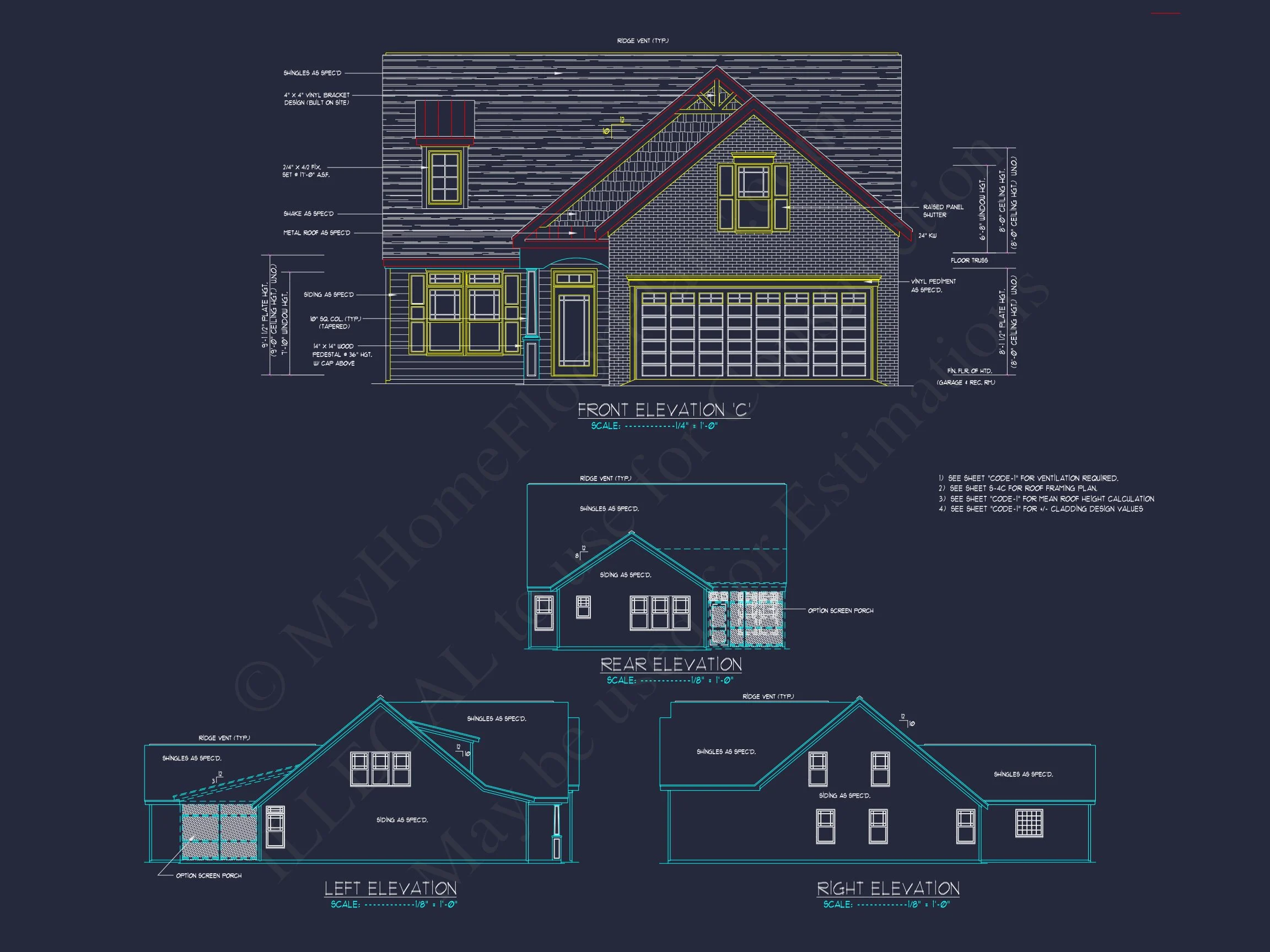 8-1143 HOUSE PLAN - Charming House Plan with 2 Stories, CAD Designs & Blueprints 4 Charming house Plan with 2 Stories, CAD Designs & Blueprints