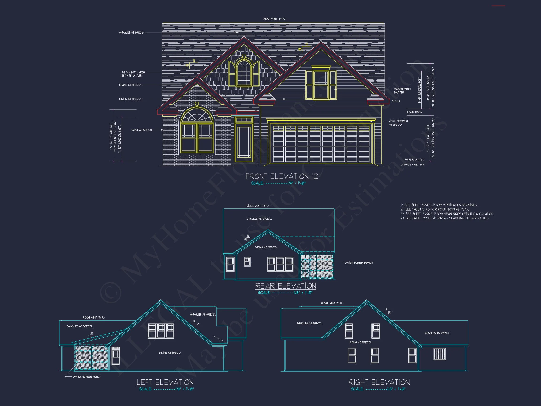 8-1143 HOUSE PLAN - Charming House Plan with 2 Stories, CAD Designs & Blueprints 3 Charming house Plan with 2 Stories, CAD Designs & Blueprints