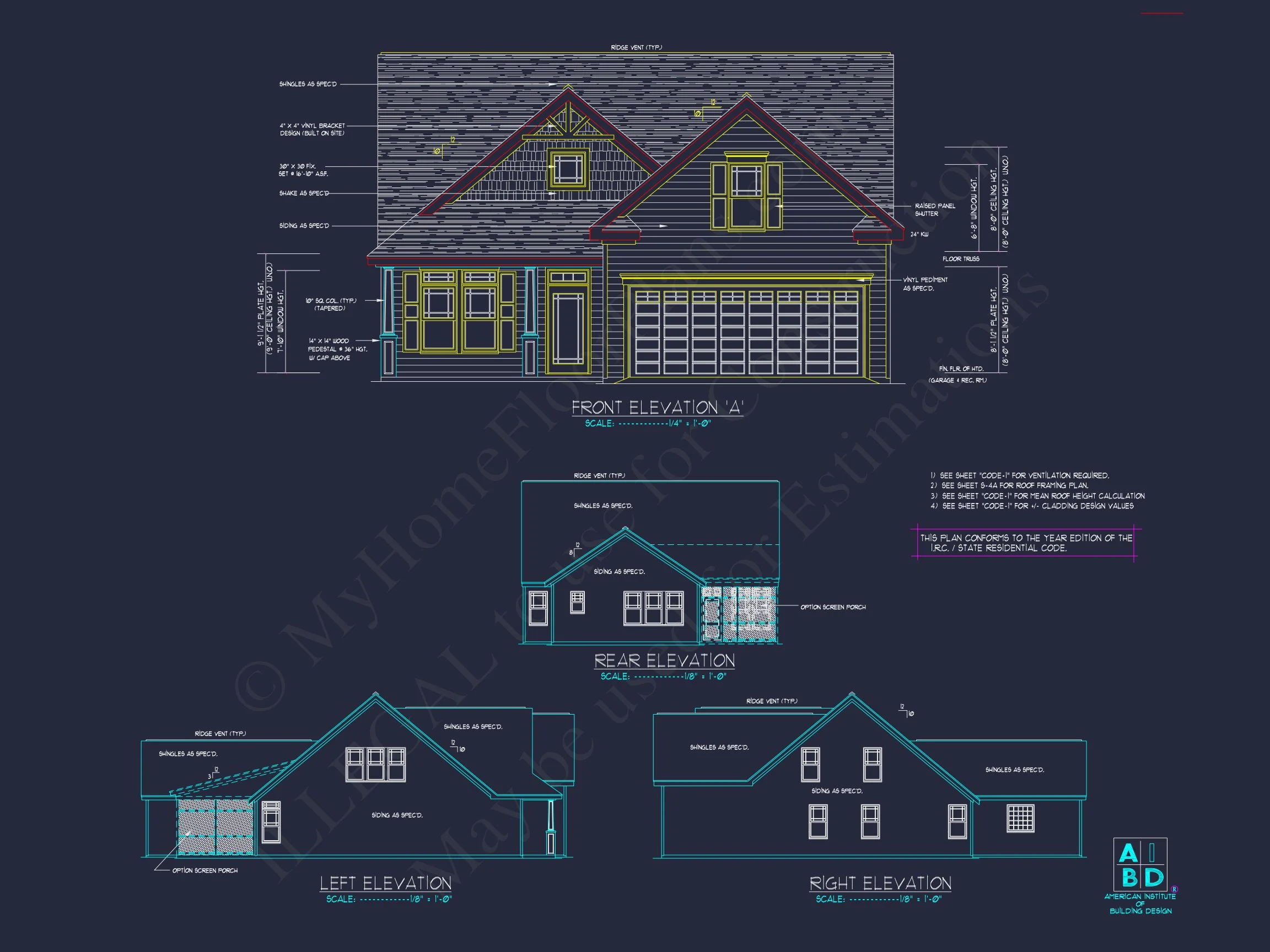 8-1143 HOUSE PLAN - Charming House Plan with 2 Stories, CAD Designs & Blueprints 2 Charming house Plan with 2 Stories, CAD Designs & Blueprints