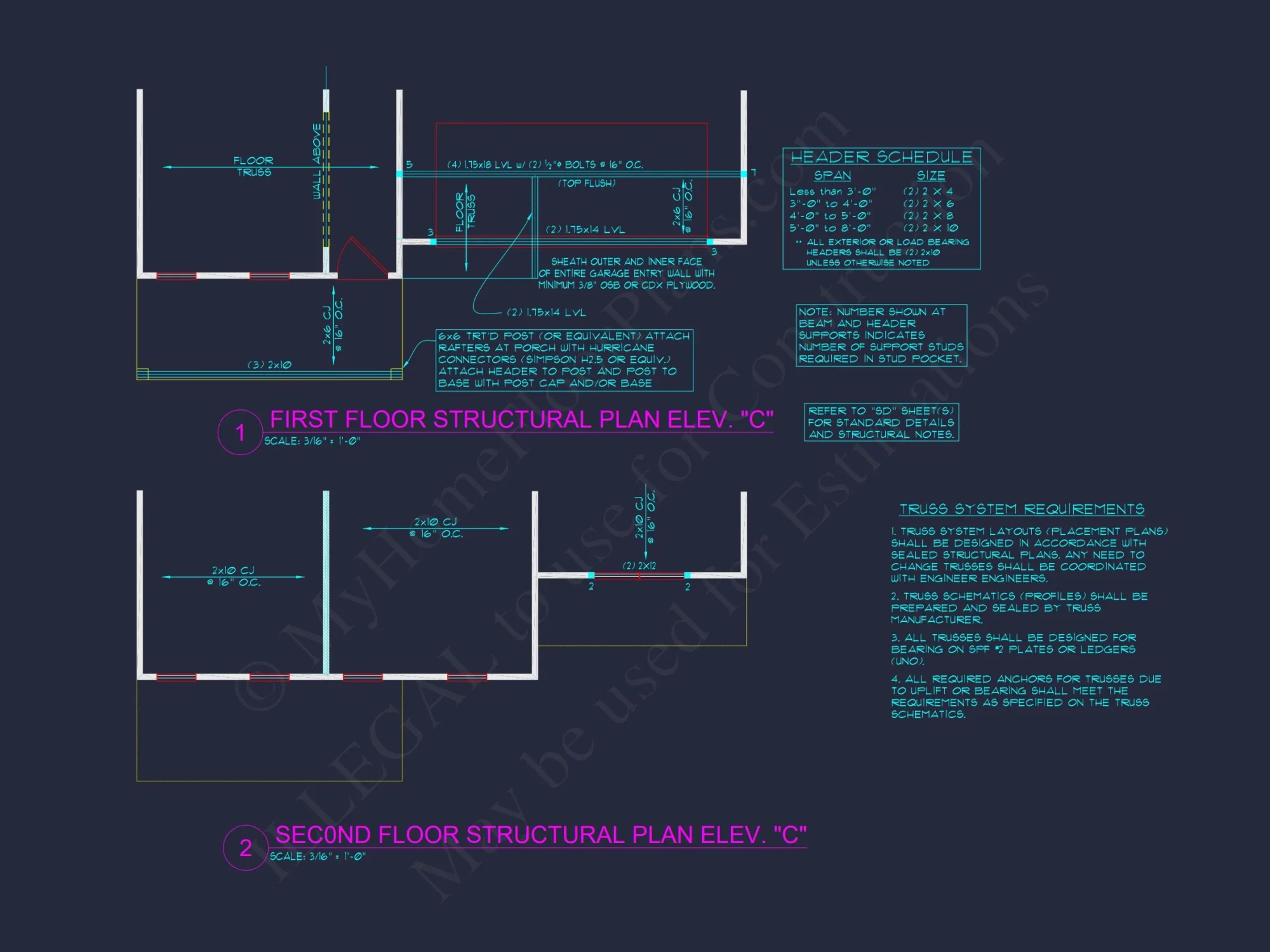 Craftsman house Plan with 4 Bedrooms, 3 Baths, and CAD Designs