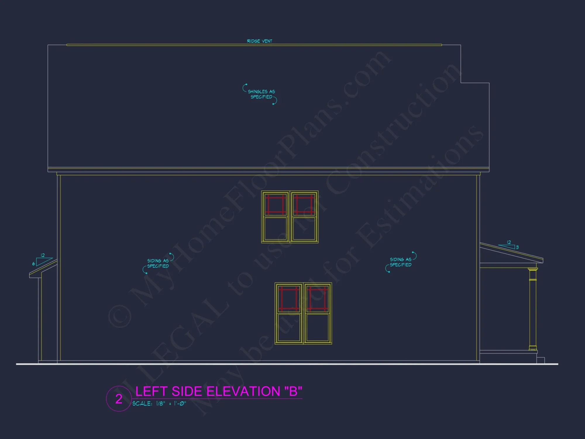 Craftsman house Plan with 4 Bedrooms, 3 Baths, and CAD Designs