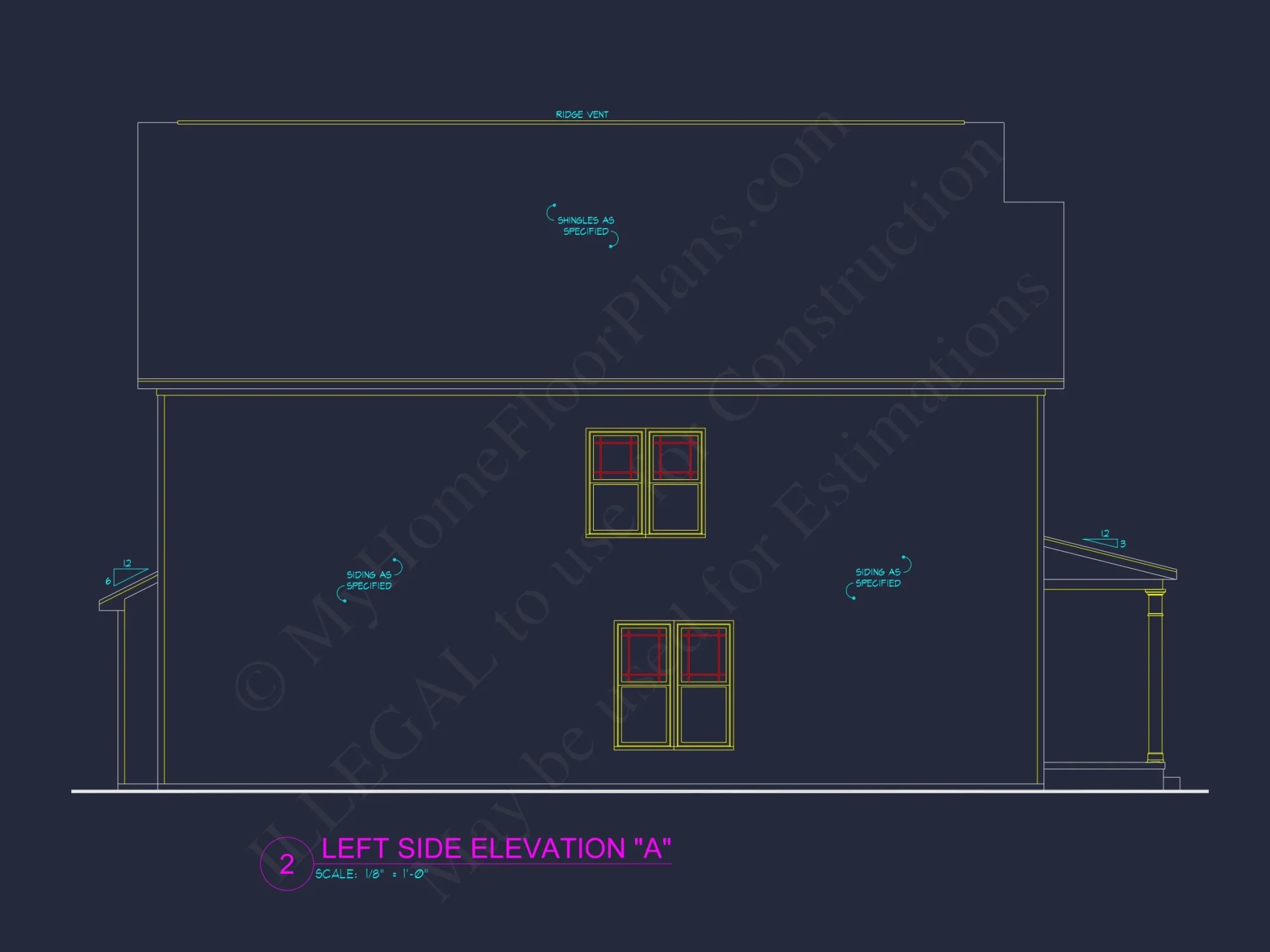 Craftsman house Plan with 4 Bedrooms, 3 Baths, and CAD Designs