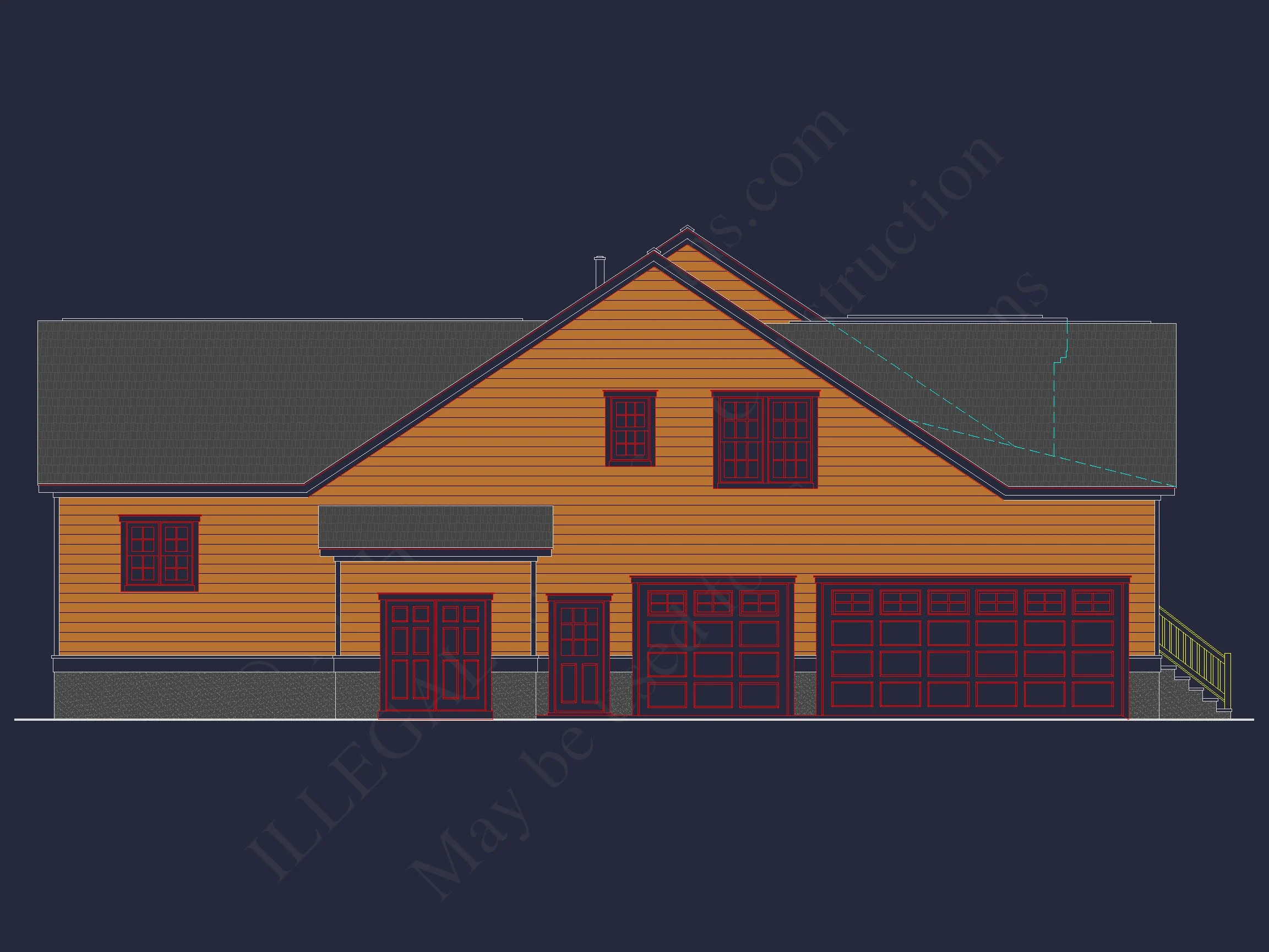 8-1003 HOUSE PLAN - Traditional Craftsman House Plan with Blueprint & CAD Designs 4 Traditional Craftsman house Plan with Blueprint & CAD Designs