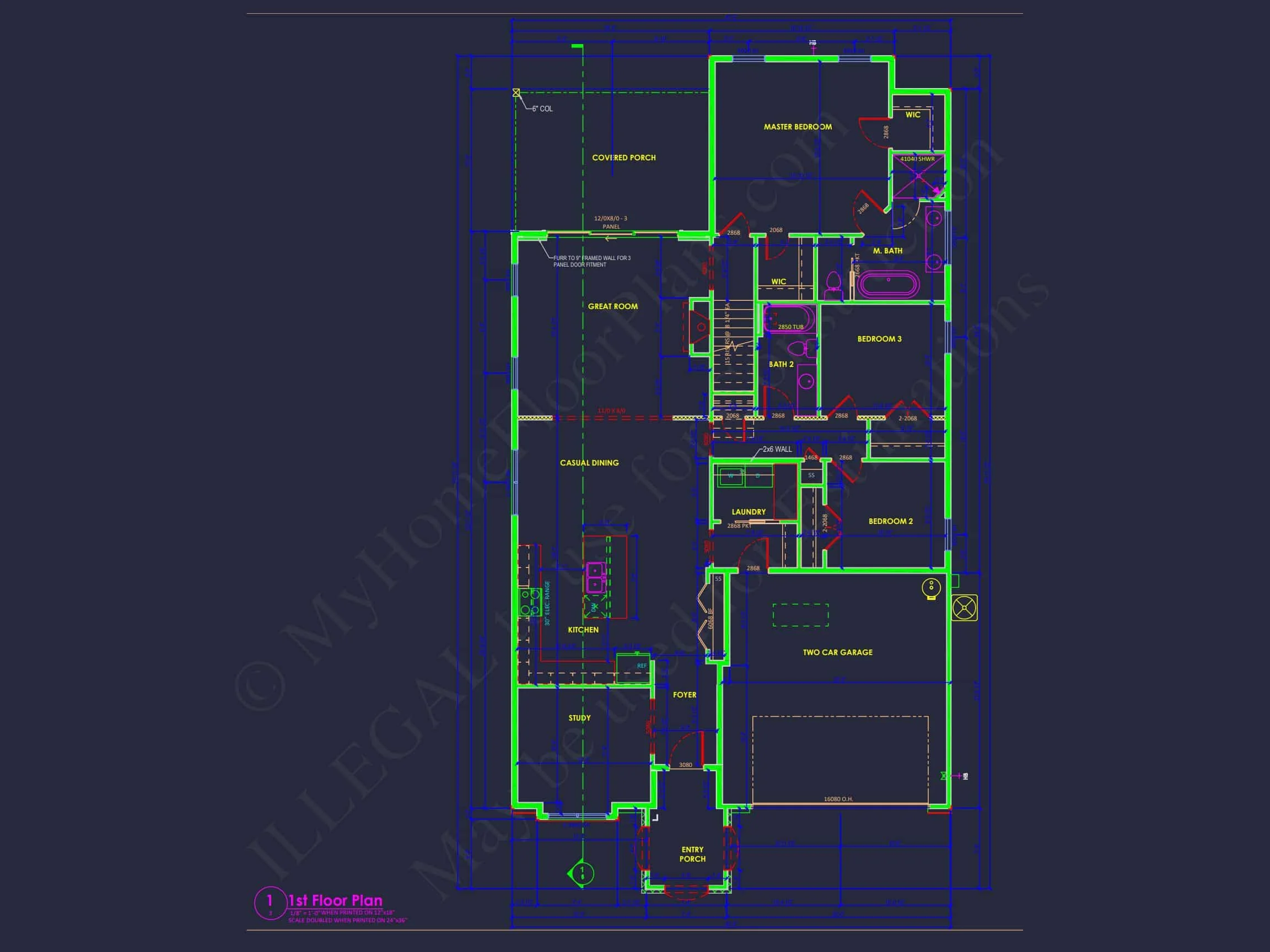 20-2197 HOUSE PLAN - Spacious House Plan with Modern Designs and CAD Floor Blueprint 10 Spacious house Plan with Modern Designs and CAD Floor Blueprint